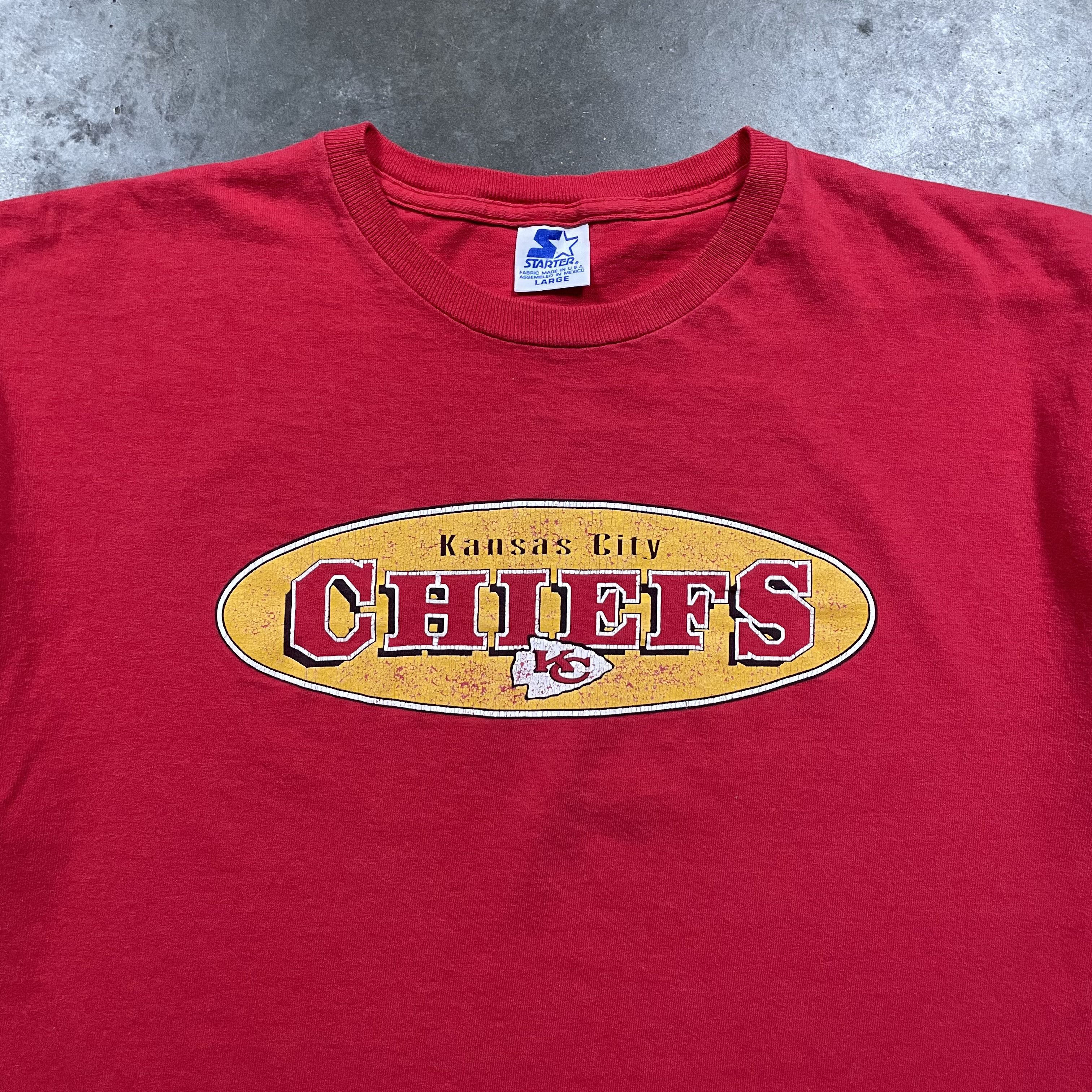 Starter × Vintage Vintage 90s Kansas City Chiefs Tshirt Starter NFL Football Size US L / EU 52-54 / 3 - 3 Thumbnail