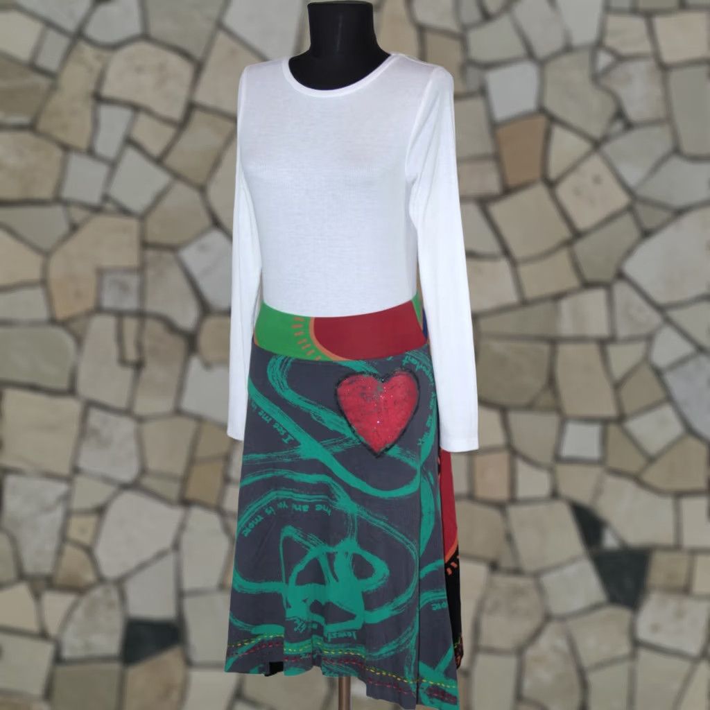 Desigual Desigual Skirt S Womens Midi Cotton Multicoloured Desigual Skirt S Womens Midi Cotton Multicoloured Size 28" / US 6 / IT 42 - 1 Thumbnail