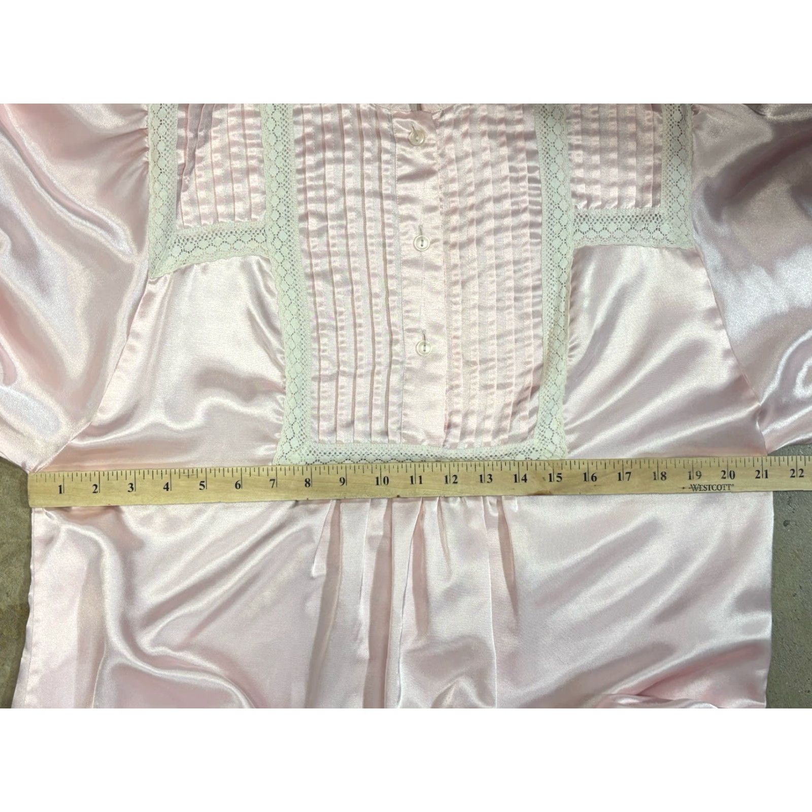 Vintage Vtg Elise Stevens Satin Like Nightgown Pink Long Victorian Ilise Stevens 1980s Coquette Nightgown Womens Chest 42” Regular No Tag Read Size ONE SIZE - 7 Thumbnail