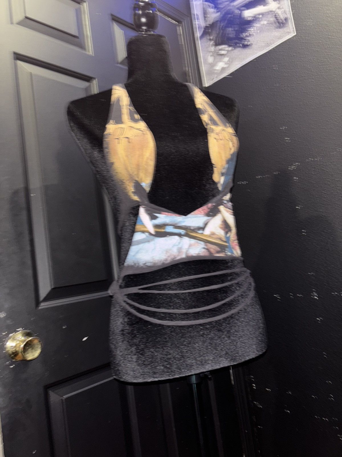 Other Handmade punk Black mayhem band halter top Size ONE SIZE - 2 Thumbnail