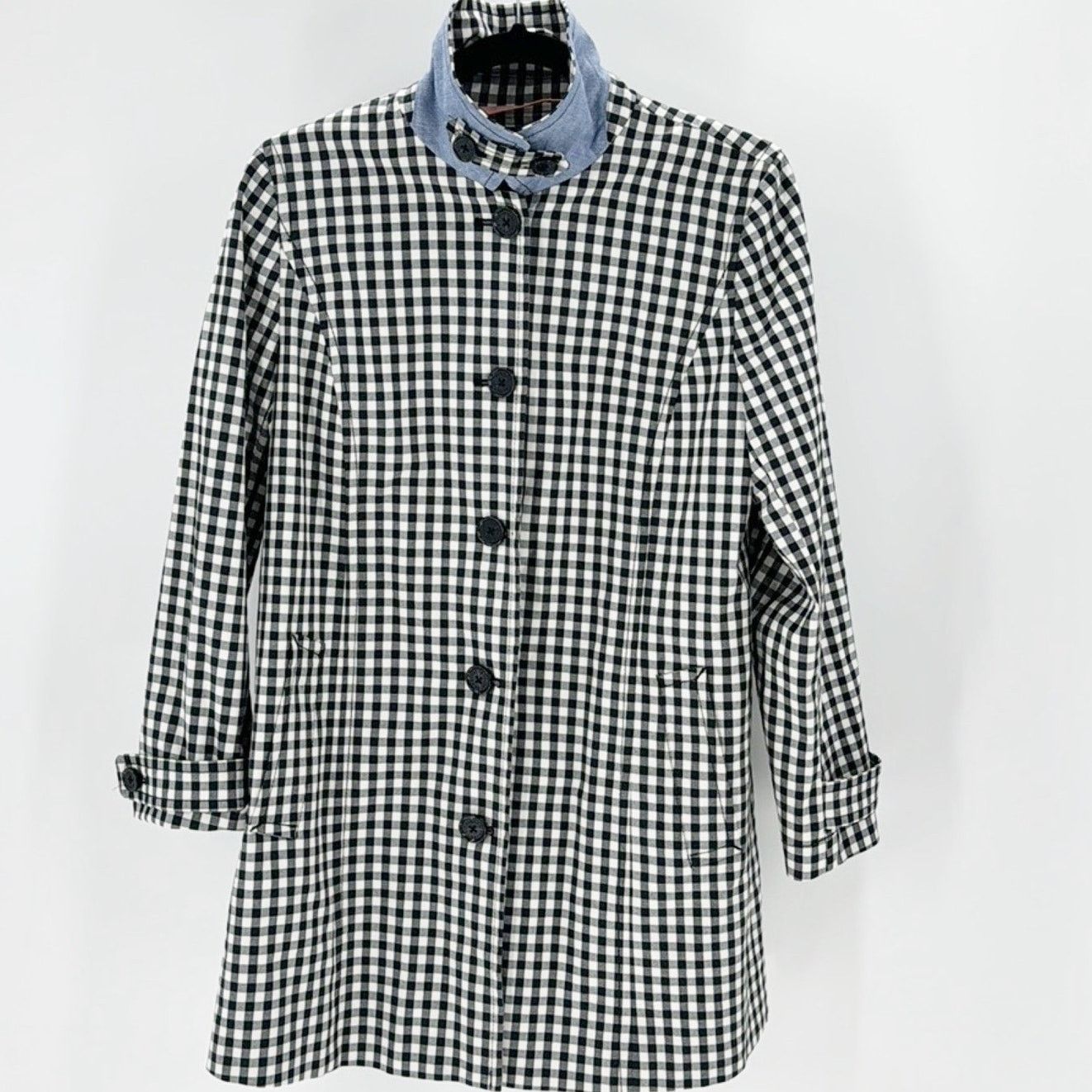 Other Talbots CLASSIC GINGHAM MAC black white water resistant MP Size M / US 6-8 / IT 42-44 - 2 Thumbnail