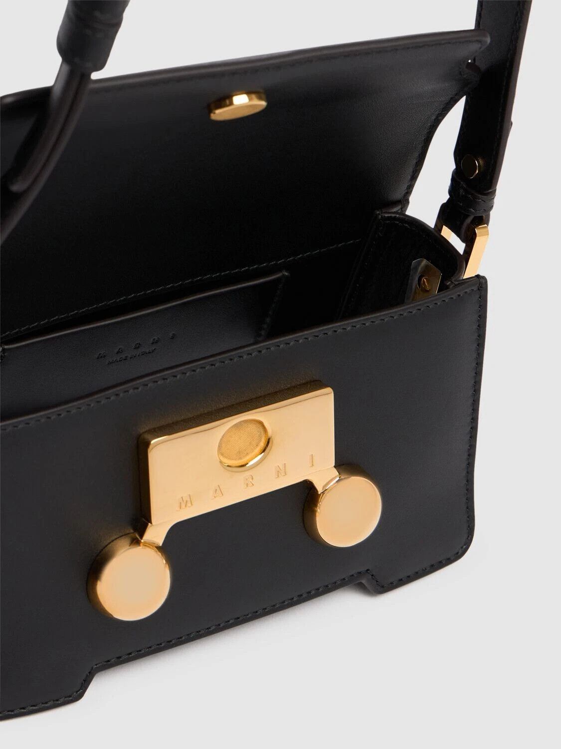 Marni MARNI Trunkaroo Mini Black Leather Shoulder Bag New Size ONE SIZE - 4 Thumbnail