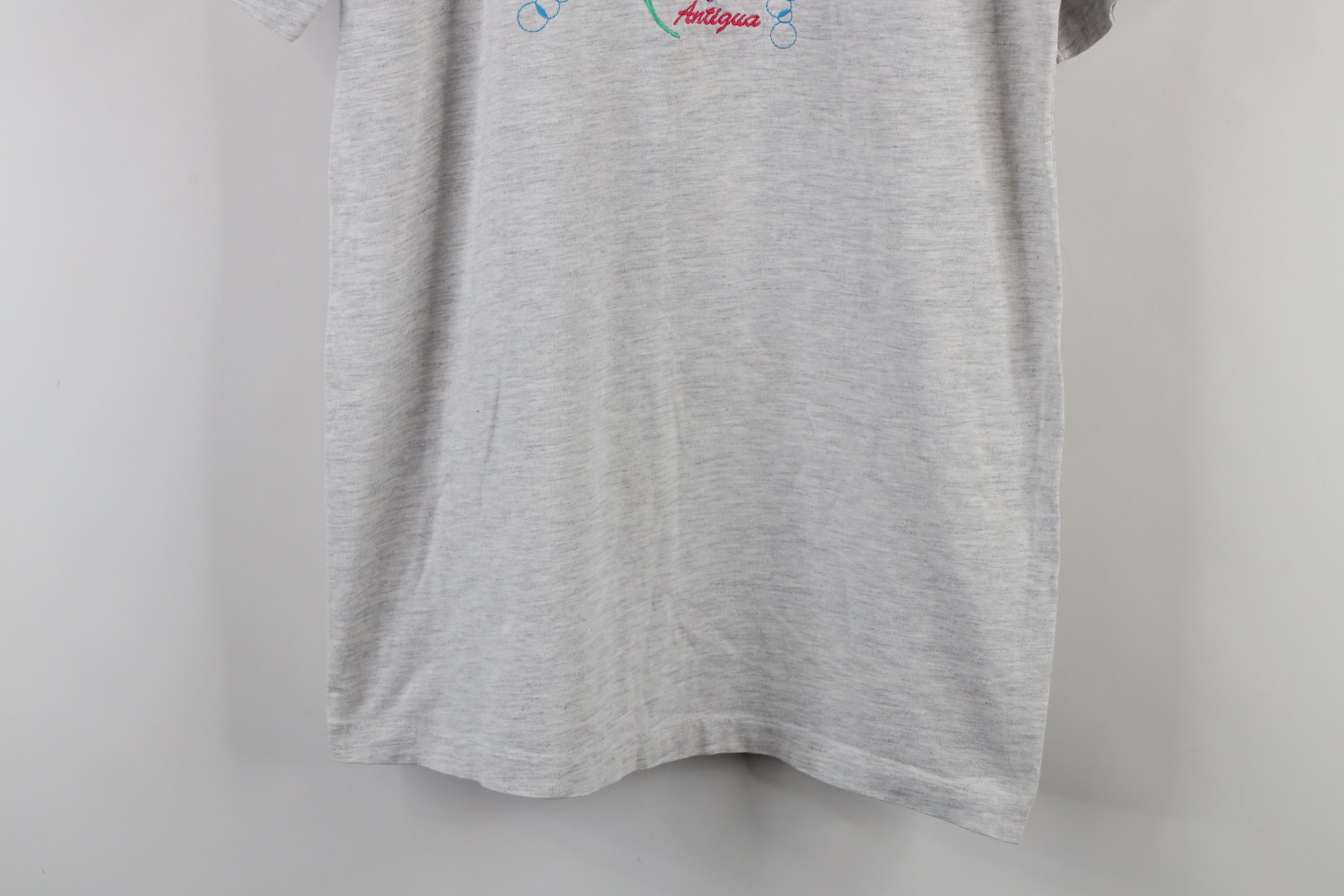 Vintage Vintage 90s Streetwear Rainbow Fish Antigua T-Shirt Gray Size M / US 6-8 / IT 42-44 - 3 Thumbnail