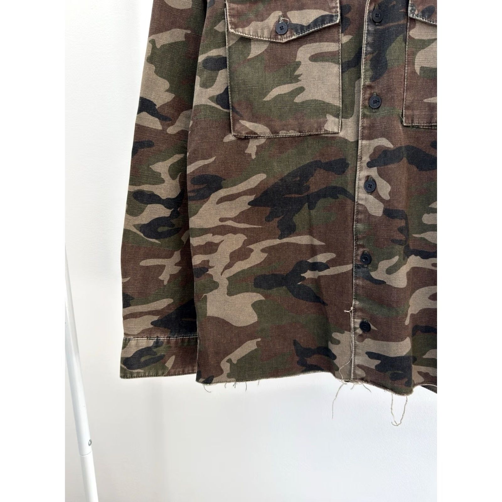 Zara VINTAGE Zara Military Camo Denim Jacket Shirt S Men Cotton Camouflage Zip Jacket 80s 90s Vintage Streetwear Size US S / EU 44-46 / 1 - 4 Thumbnail