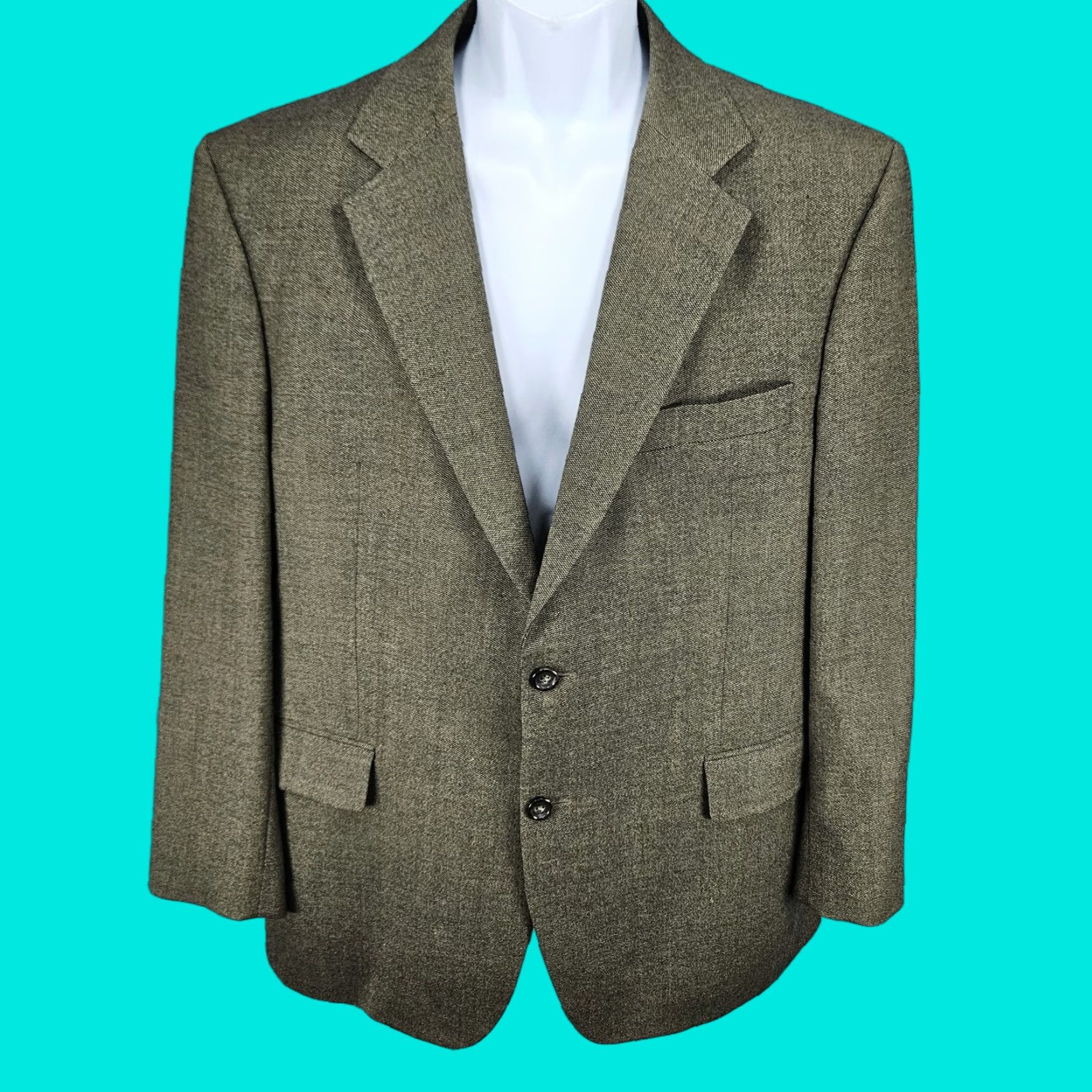 Jos. A. Bank Jos. A. Bank Brown 100% Wool Signature Collection 2 Button Blazer Sport Coat 42S Mens Regular Jacket Single-Breasted Notch Lapel Solid Wool Size 42R - 1 Thumbnail