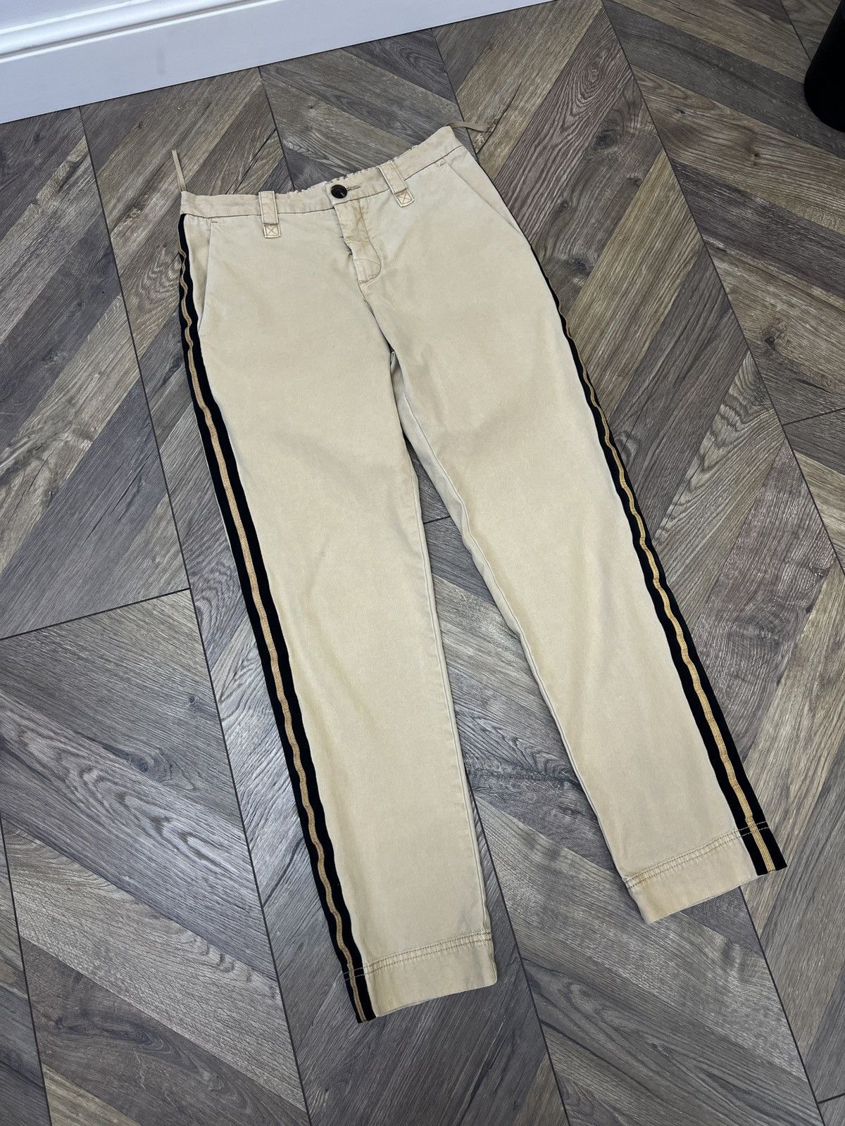 Designer × Vintage × Zadig & Voltaire Vintage Zadig & Voltaire cotton Stripe Women’s Trousers Size 31" - 3 Thumbnail