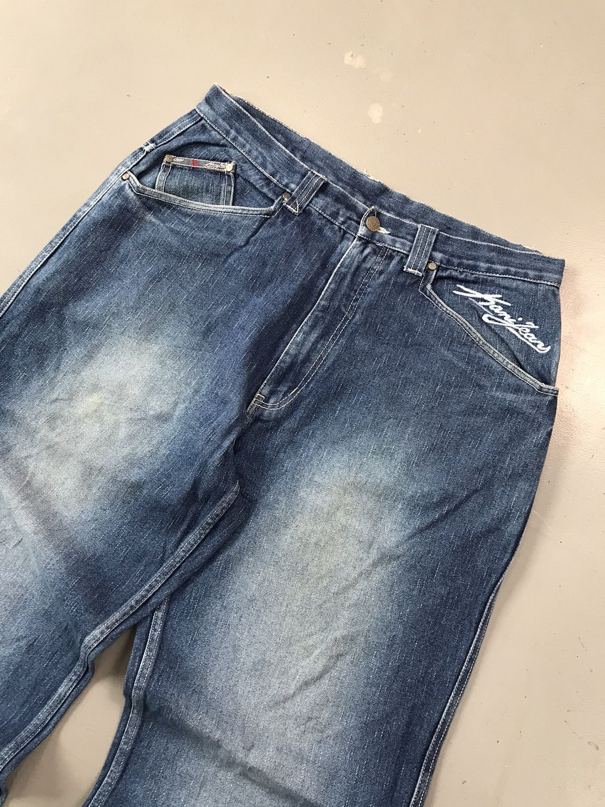 Karl Kani × Vintage Vintage Kani jeans SpellOut embroidered denim Size US 36 / EU 52 - 4 Thumbnail