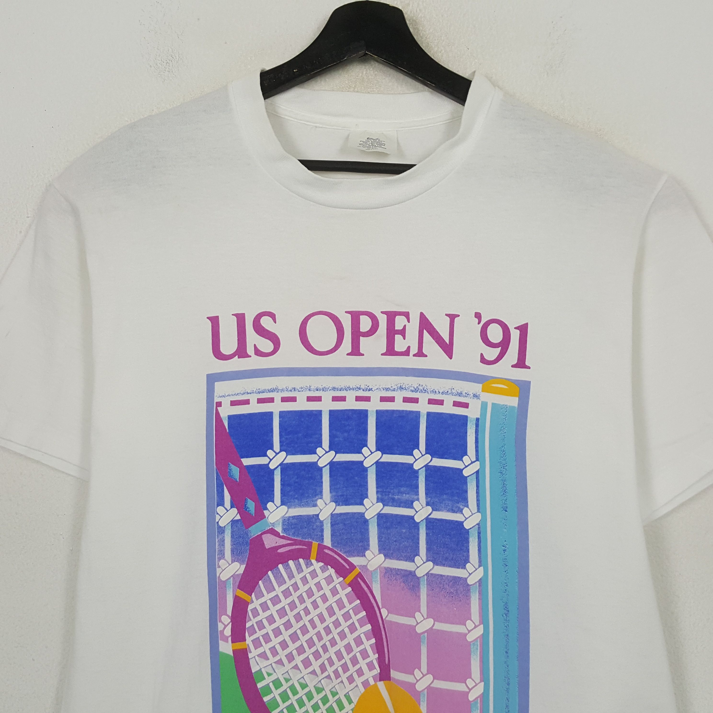 Vintage US Open 1991 Champions Tennis Vintage Tshirt RR29 Size US M / EU 48-50 / 2 - 2 Thumbnail