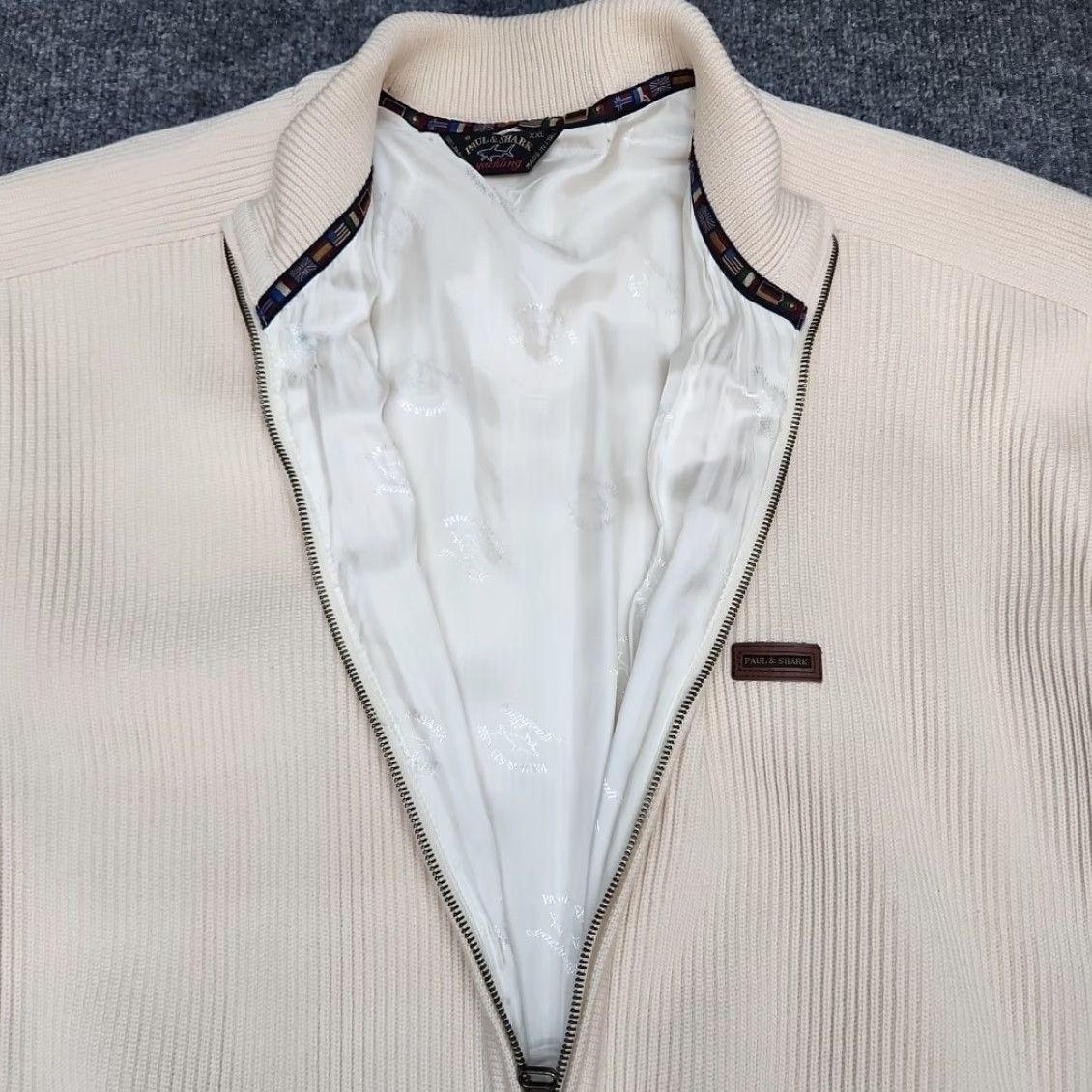 Paul & Shark VINTAGE Paul & Shark Yachting Sweat er Men 2XL Beige Virgin Wool Luxury Zip Pullover Shirt Size US XXL / EU 58 / 5 - 2 Thumbnail
