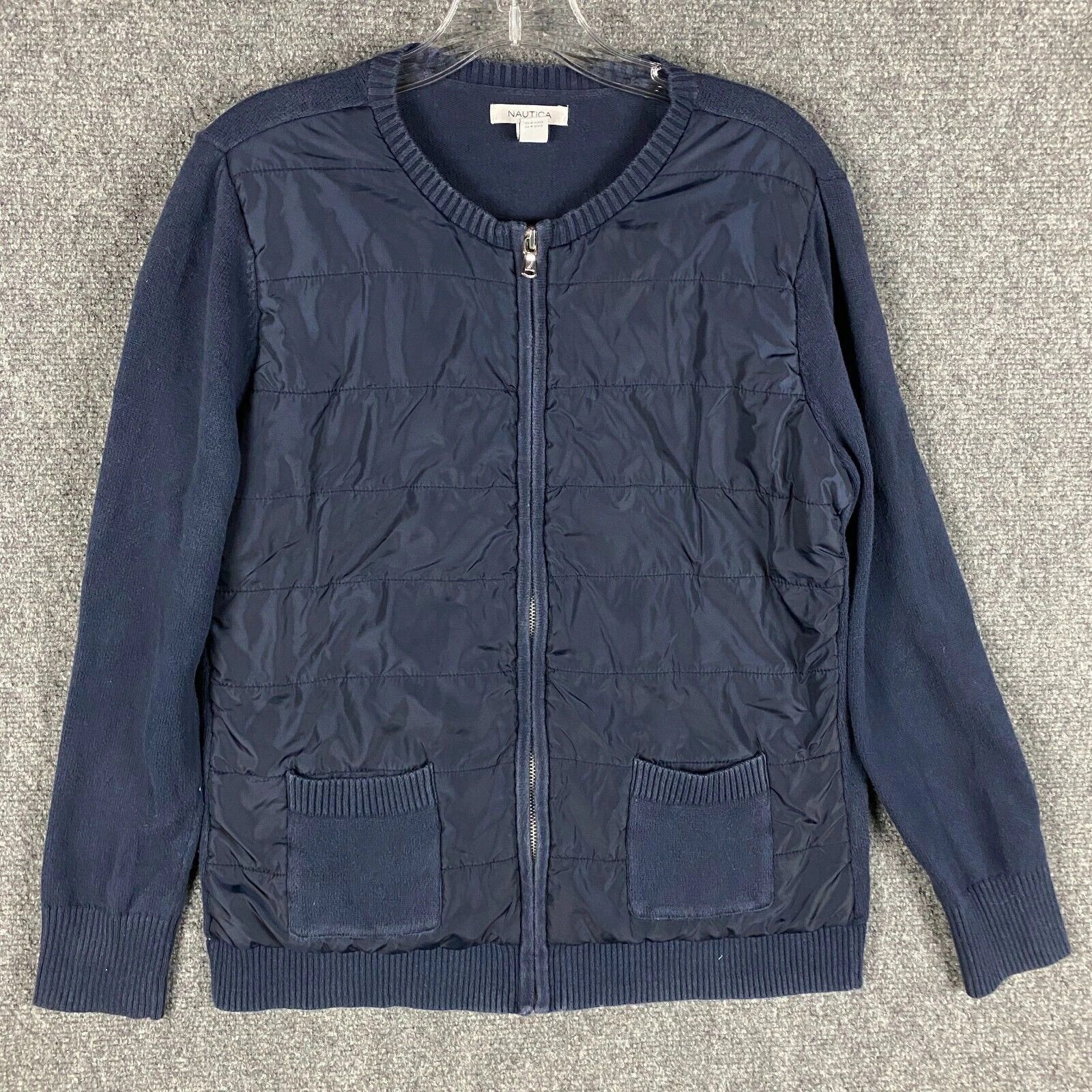 Nautica Nautica Sweater Women's Medium Full Zip 100% Cotton M Size M / US 6-8 / IT 42-44 - 1 Thumbnail