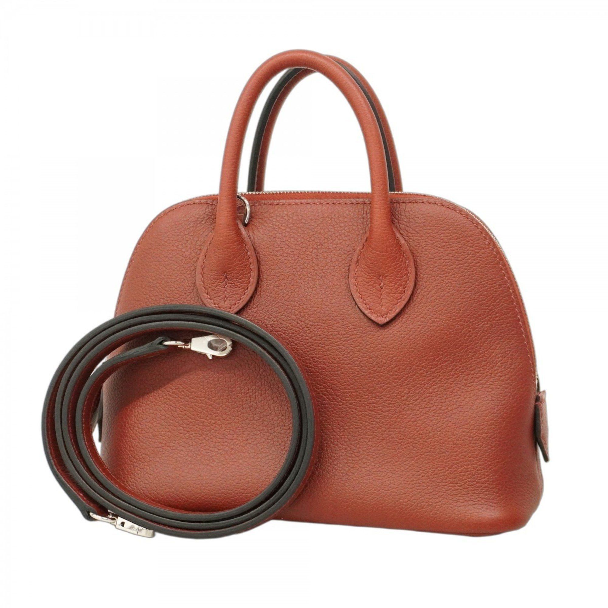 Hermes Shoulder Bag Bolide 1923 Mini Evercolor Rouge H B Engraved Ladies, Women's