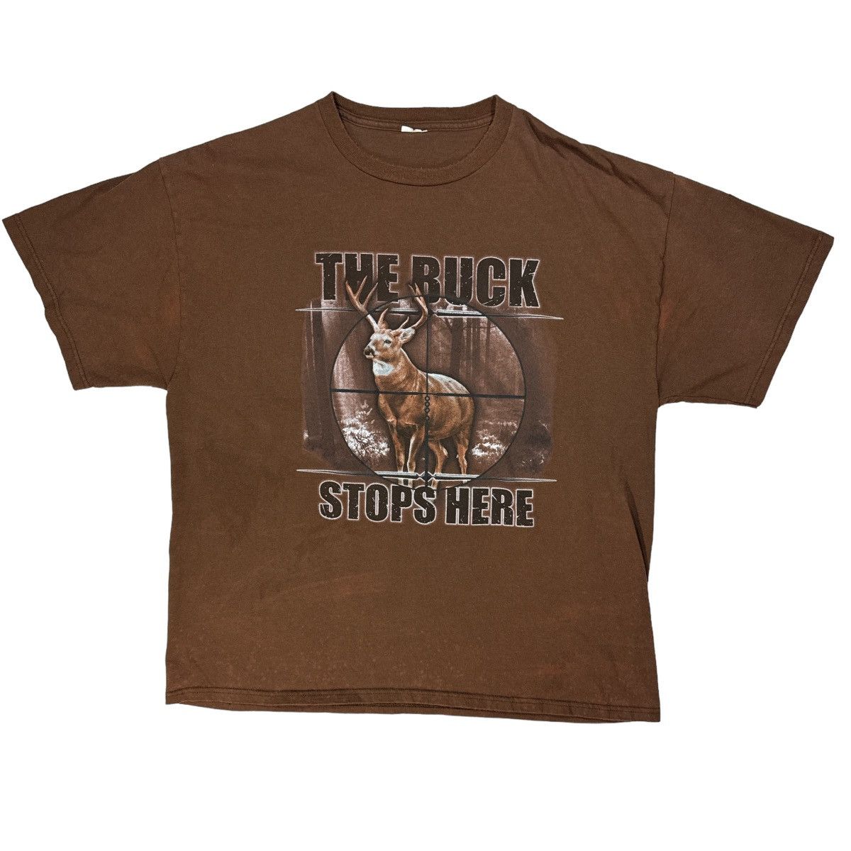 Vintage Vintage “The Buck Stops Here” T Shirt Size US XL / EU 56 / 4 - 1 Thumbnail