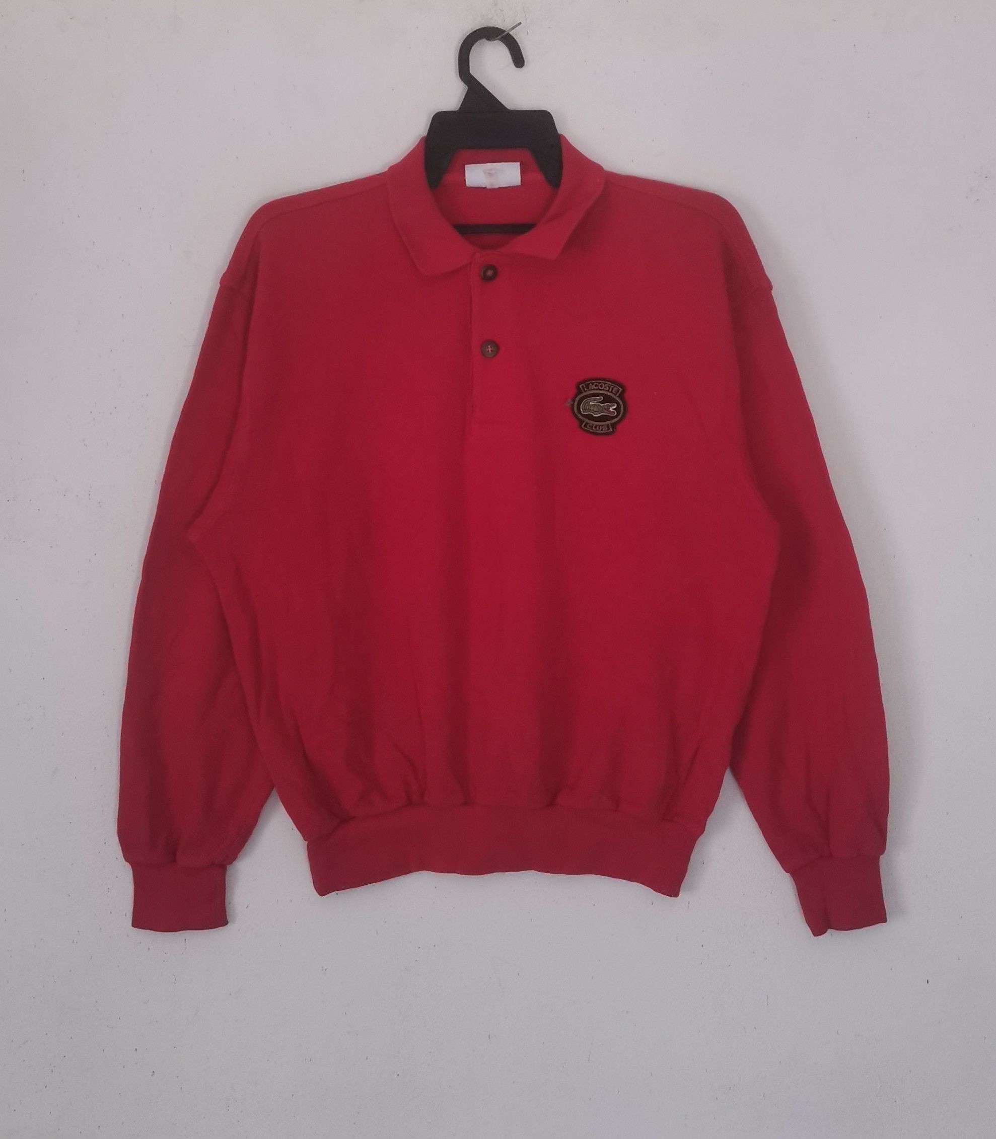 Lacoste Rare LACOSTE sweatshirt red colour Size US M / EU 48-50 / 2 - 1 Thumbnail