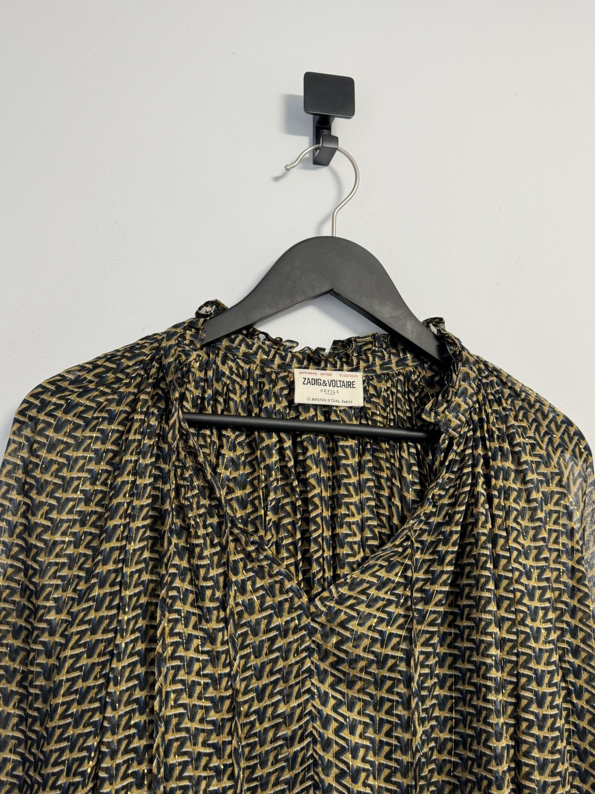 Zadig & Voltaire Zadig&Voltaire Tan Patterned Shirt Women’s Size XS / US 0-2 / IT 36-38 - 3 Thumbnail