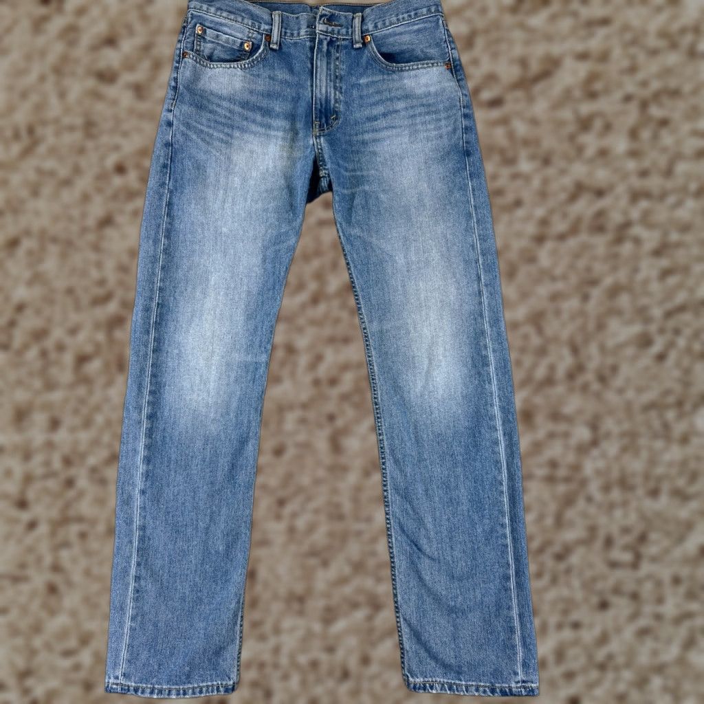 Levi's Levi's Jeans 505 Adult 32 Blue Denim Cotton Regular 5-Pocket Design Medium Wash 31x31 Mens Size US 32 / EU 48 - 1 Thumbnail