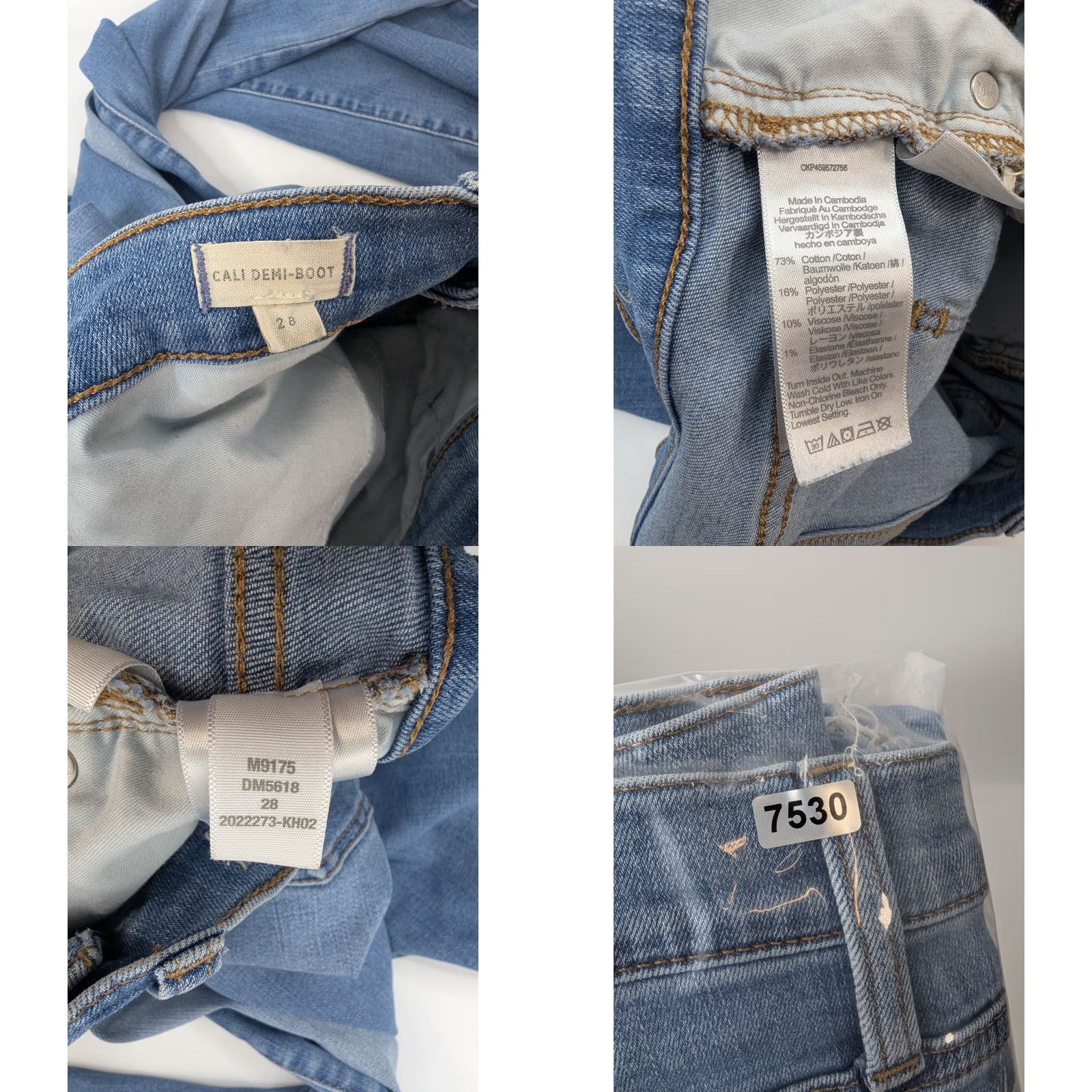 Madewell Madewell Jeans Cali Demi-Boot 5-Pocket Denim Mid Rise Slim Boots Blue Women Size 28 Size 28" / US 6 / IT 42 - 9 Thumbnail