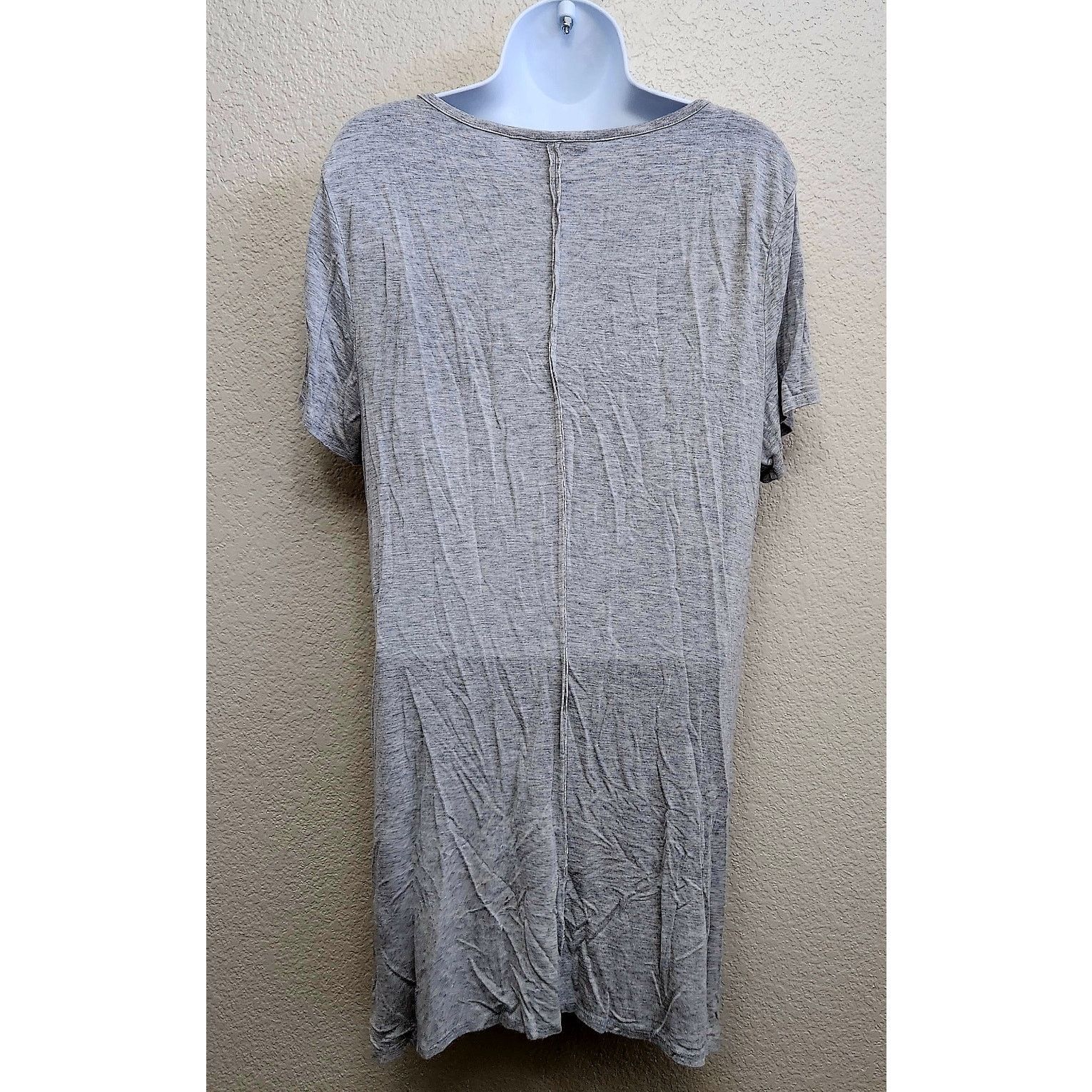 Other Terre Bleue Gray Heathered Short Sleeves Top Large Flowy Size L / US 10 / IT 46 - 3 Thumbnail