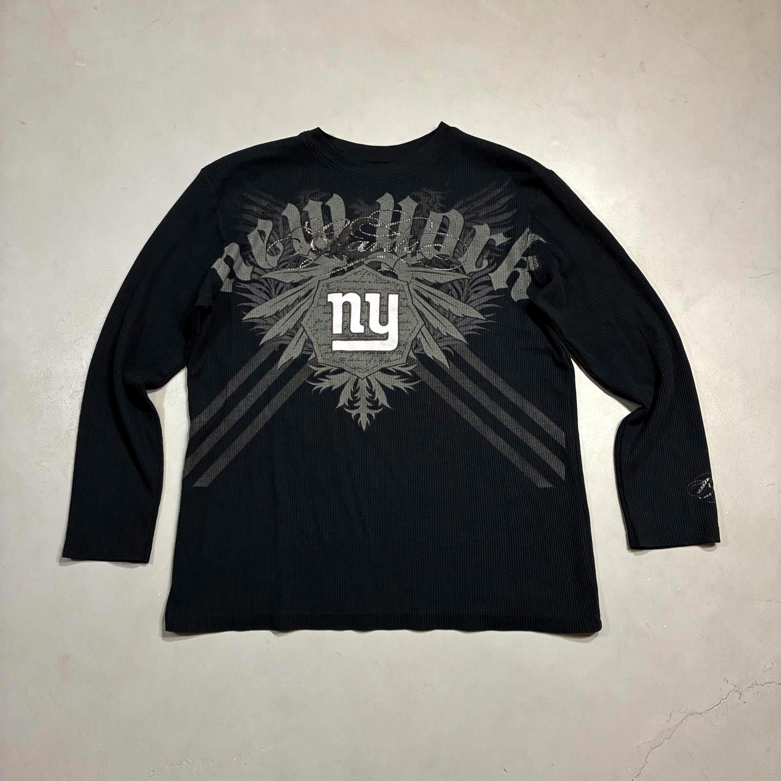NFL Y2K NY Giants Affliction Style Long Sleeve Thermal Shirt Size US XL / EU 56 / 4 - 1 Thumbnail