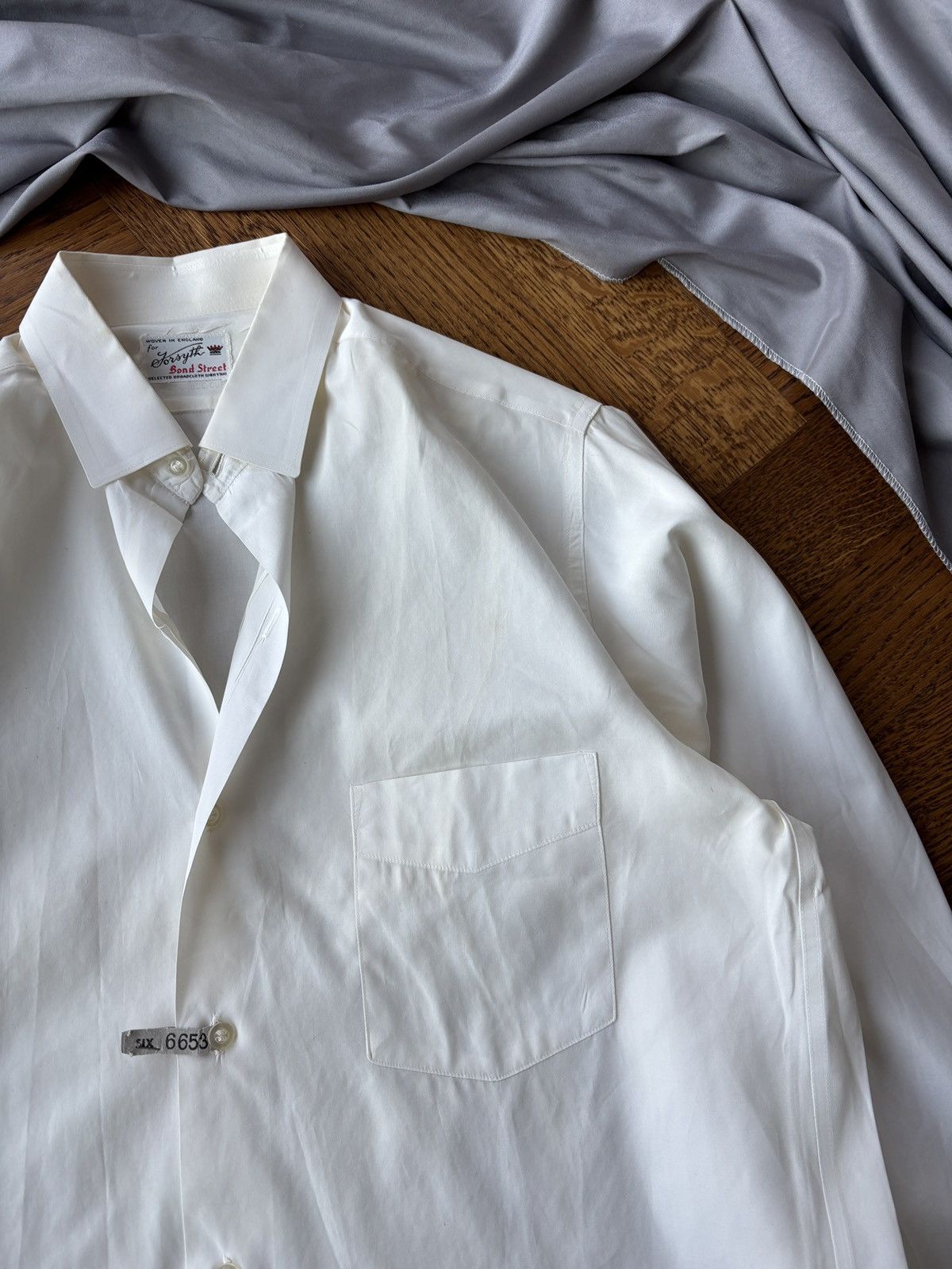 Vintage Dress Shirt Forsyth Bond Street England Broadcloth