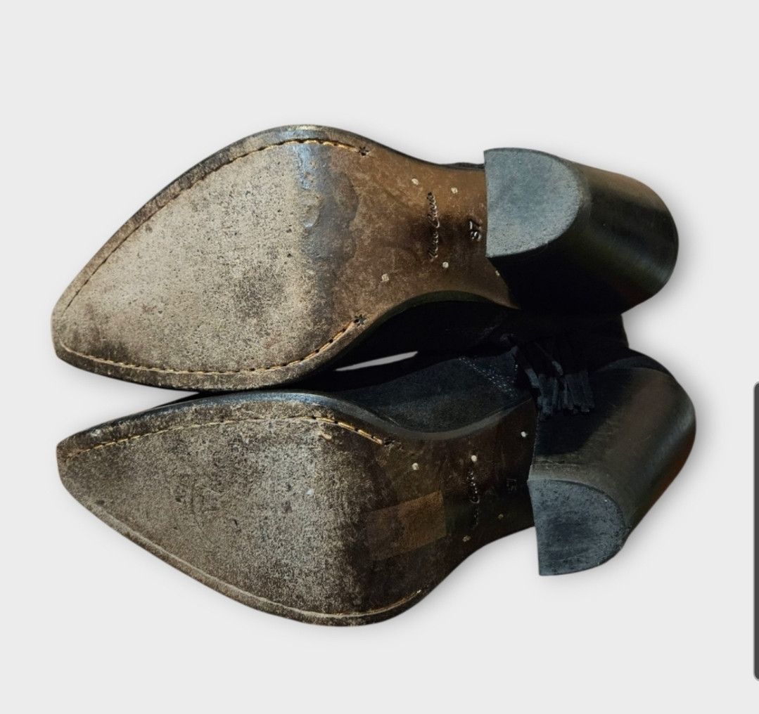 Golden Goose Golden Goose Nora Black Suede Western Ankle Boots Size US 7 / IT 37 - 10 Thumbnail