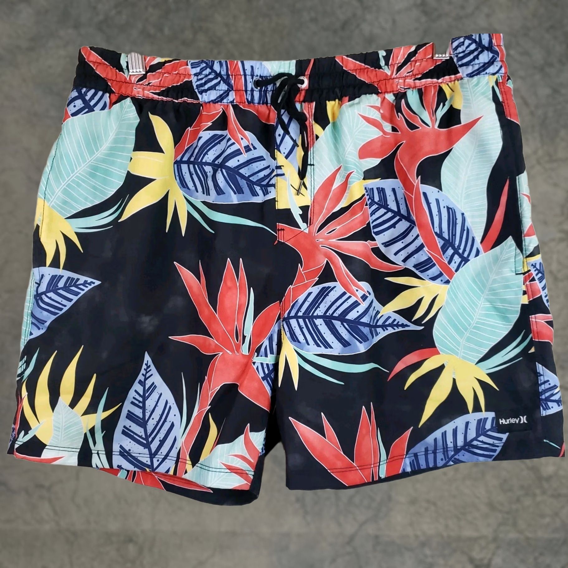 Hurley Hurley Swim Trunks Boardshorts Men's XXL Multicolor Hawaiian Tropical Floral Size US 39 - 1 Thumbnail