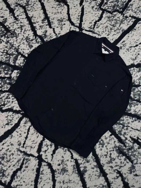 Tommy Hilfiger Tommy Hilfiger navy blue logo overshirt shirt S Size US S / EU 44-46 / 1 - 2 Thumbnail