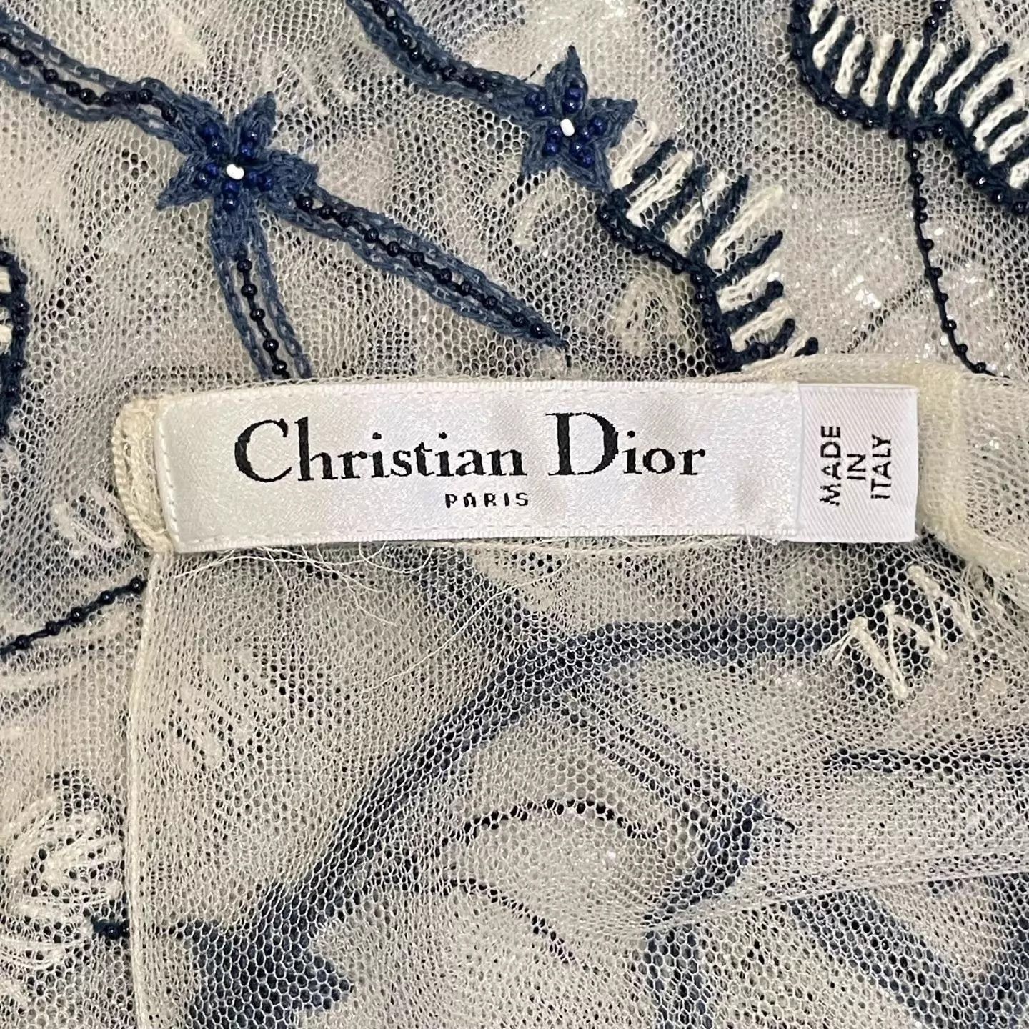 Dior Dior Tulle Embroidered Printed Short Sleeve Tee Vintage 4 Size XS / US 0-2 / IT 36-38 - 5 Thumbnail