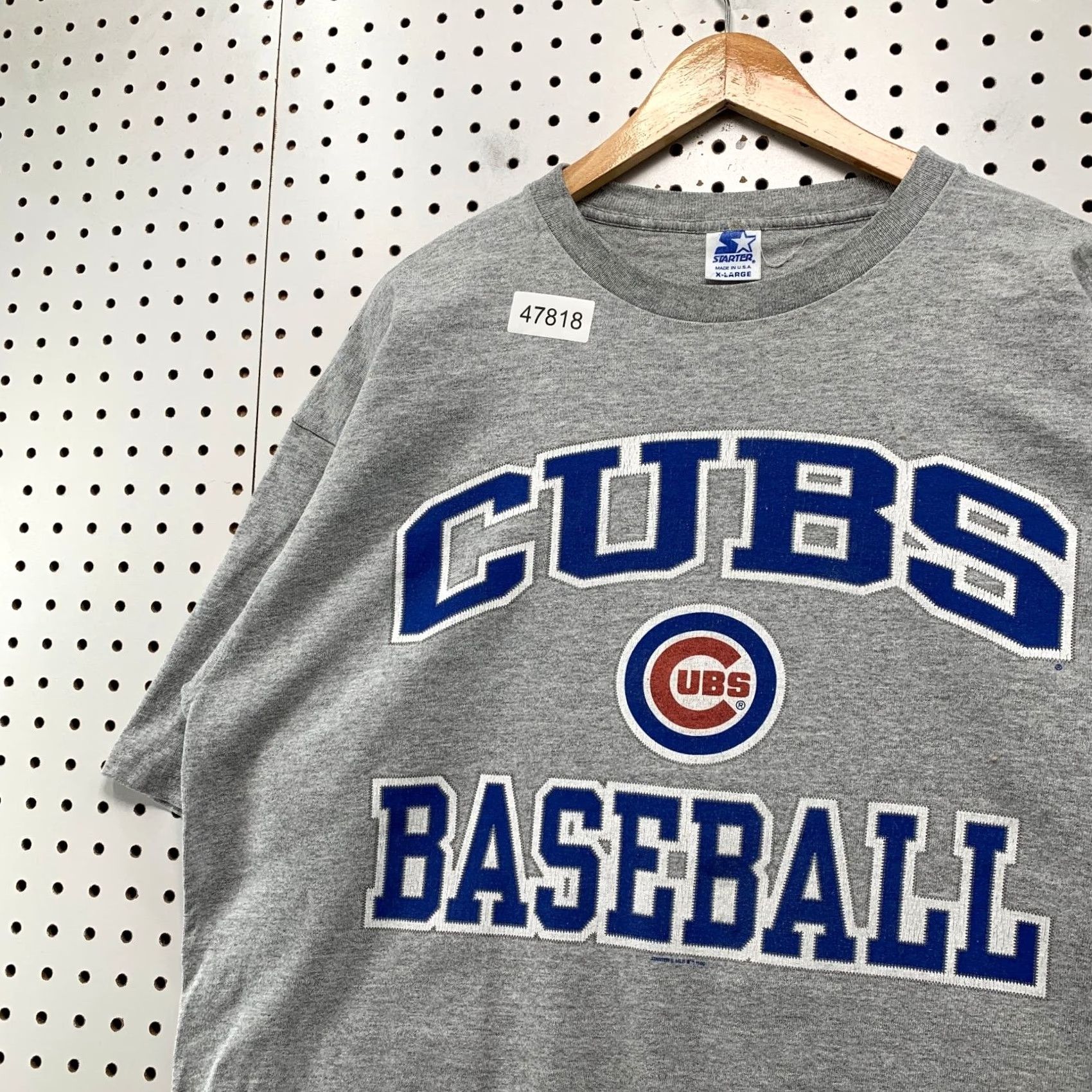 Starter VINTAGE Chicago Cubs T Shirt Mens XL Gray Starter 90s Made USA Size US XL / EU 56 / 4 - 6 Thumbnail