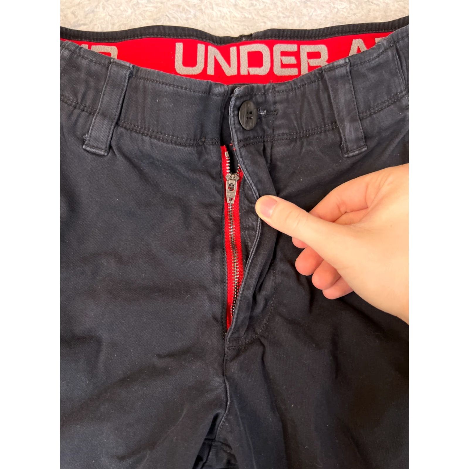 Under Armour Under Armour Pants Mens Regular 28 Black Cotton Blend Stretch Zip Fly Chino Golf Casual Sports Men’s Activewear Size US 28 / EU 44 - 4 Thumbnail