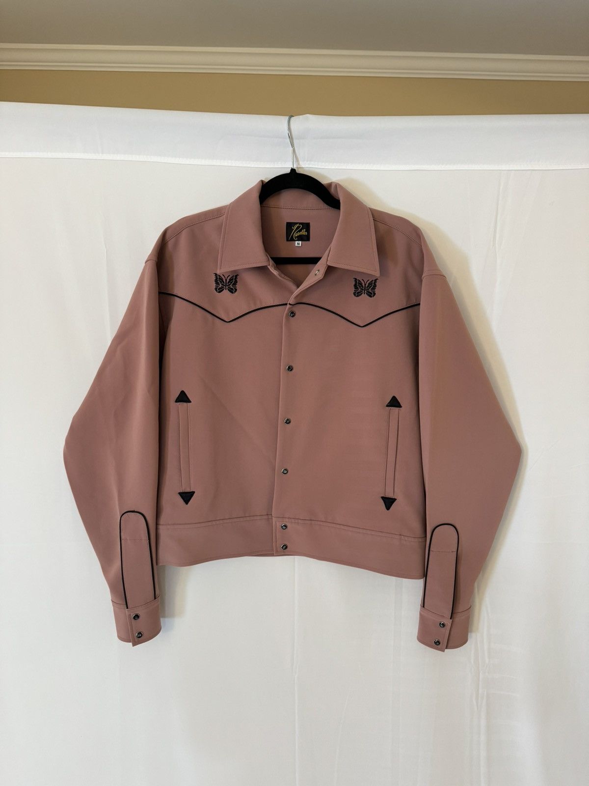 Japanese Brand × Needles Needles Piping Cowboy Jacket Pink | Grailed