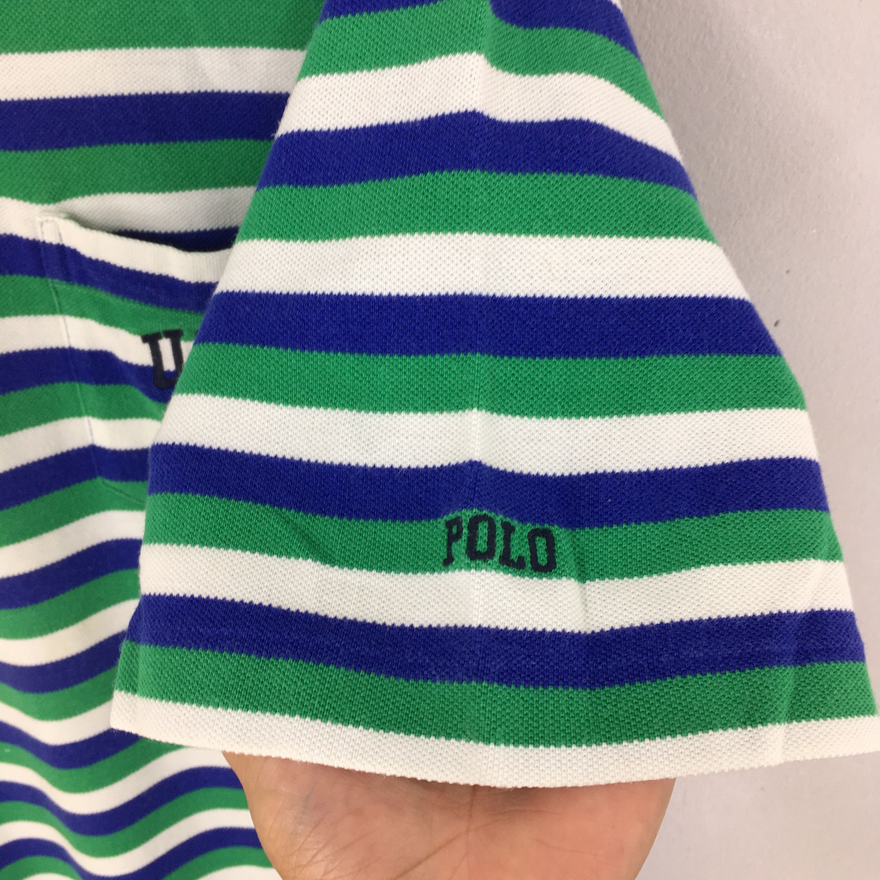 Polo Ralph Lauren Vintage 90s Polo Ralph Lauren Usa Polo Stripes T shirt Large Size US L / EU 52-54 / 3 - 4 Thumbnail