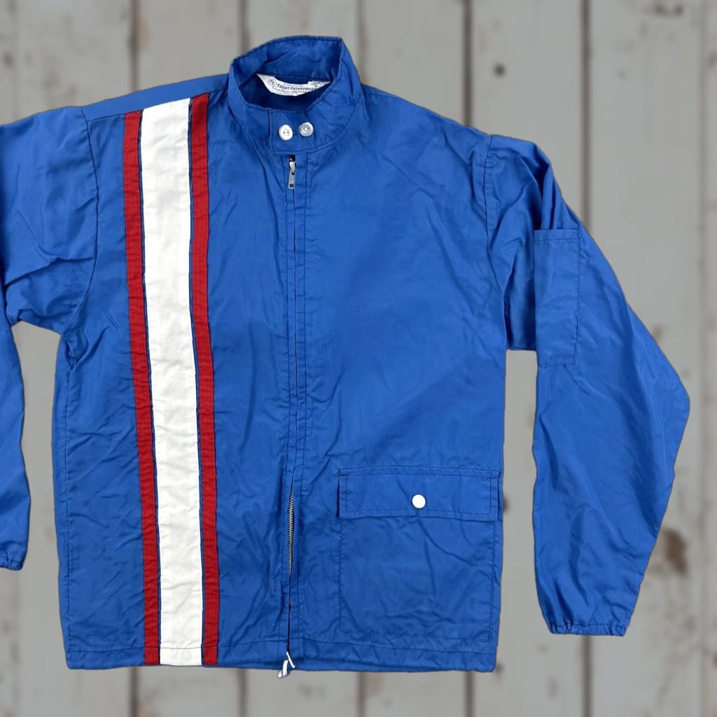 Vintage VINTAGE Ebert Enterprises Nylon Full Zip Jacket Blue Small 60s USA Mens Size US S / EU 44-46 / 1 - 1 Thumbnail