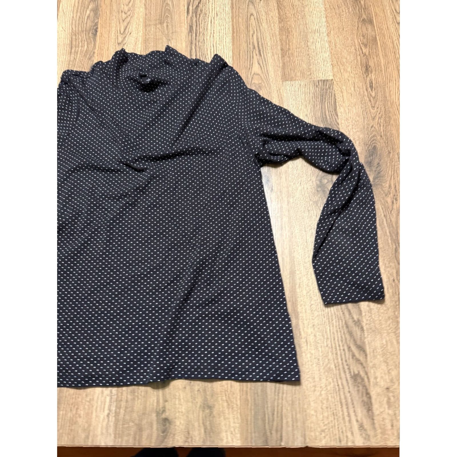 Croft & Barrow Croft & Barrow Shirt Women's XL Black White Polka Dots Long Sleeve Blouse Casual Mens? Size XL / US 12-14 / IT 48-50 - 4 Thumbnail