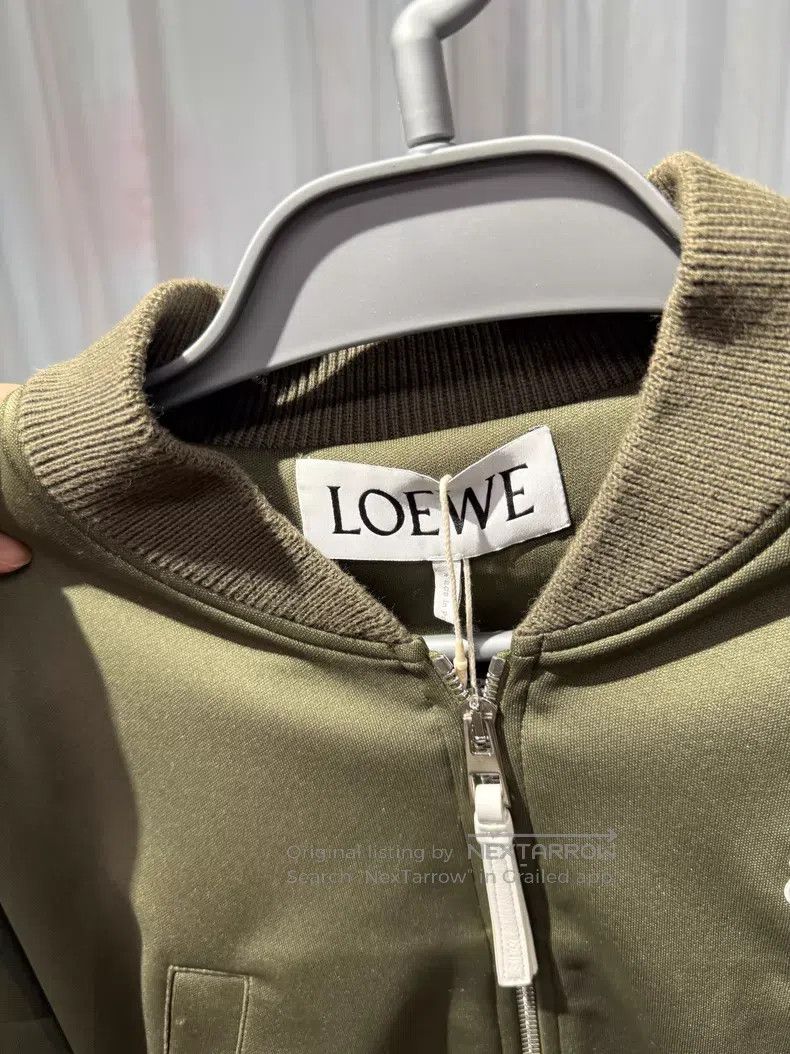 Loewe Loewe Military Green Short Bomber Jacket with Baseball Col Size M / US 6-8 / IT 42-44 - 2 Thumbnail