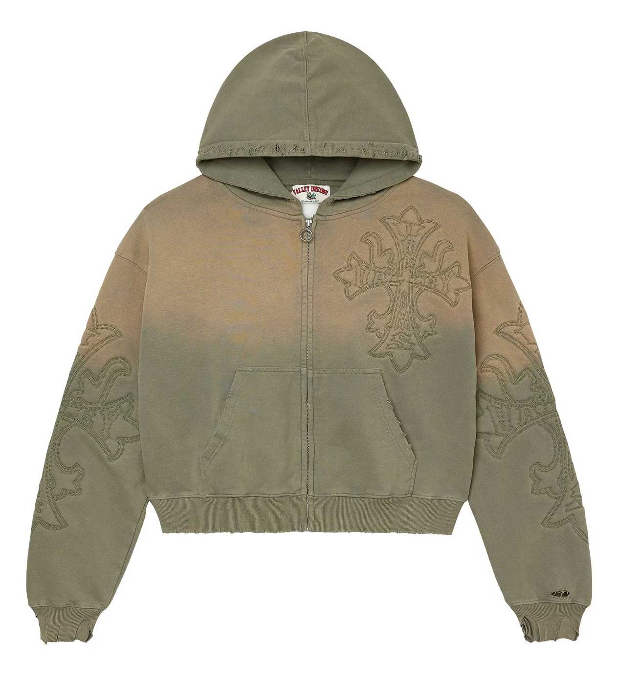 Forever Carver Zip Up Hoodie Mystikal Green