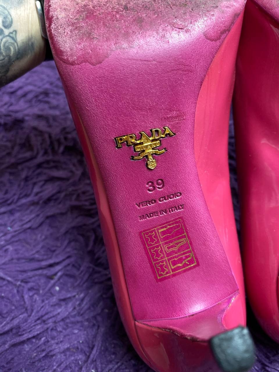 Prada Prada Womens Patent Leather Platform Heels Size US 9 / IT 39 - 3 Thumbnail