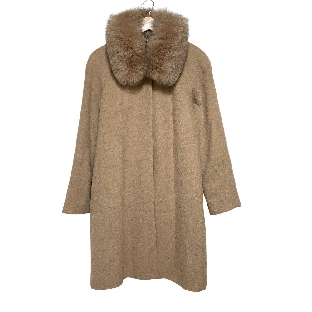 Other LABEILLE Fox Fur Pure Cashmere Coat Textile Outerwear DUTY FREE for USA