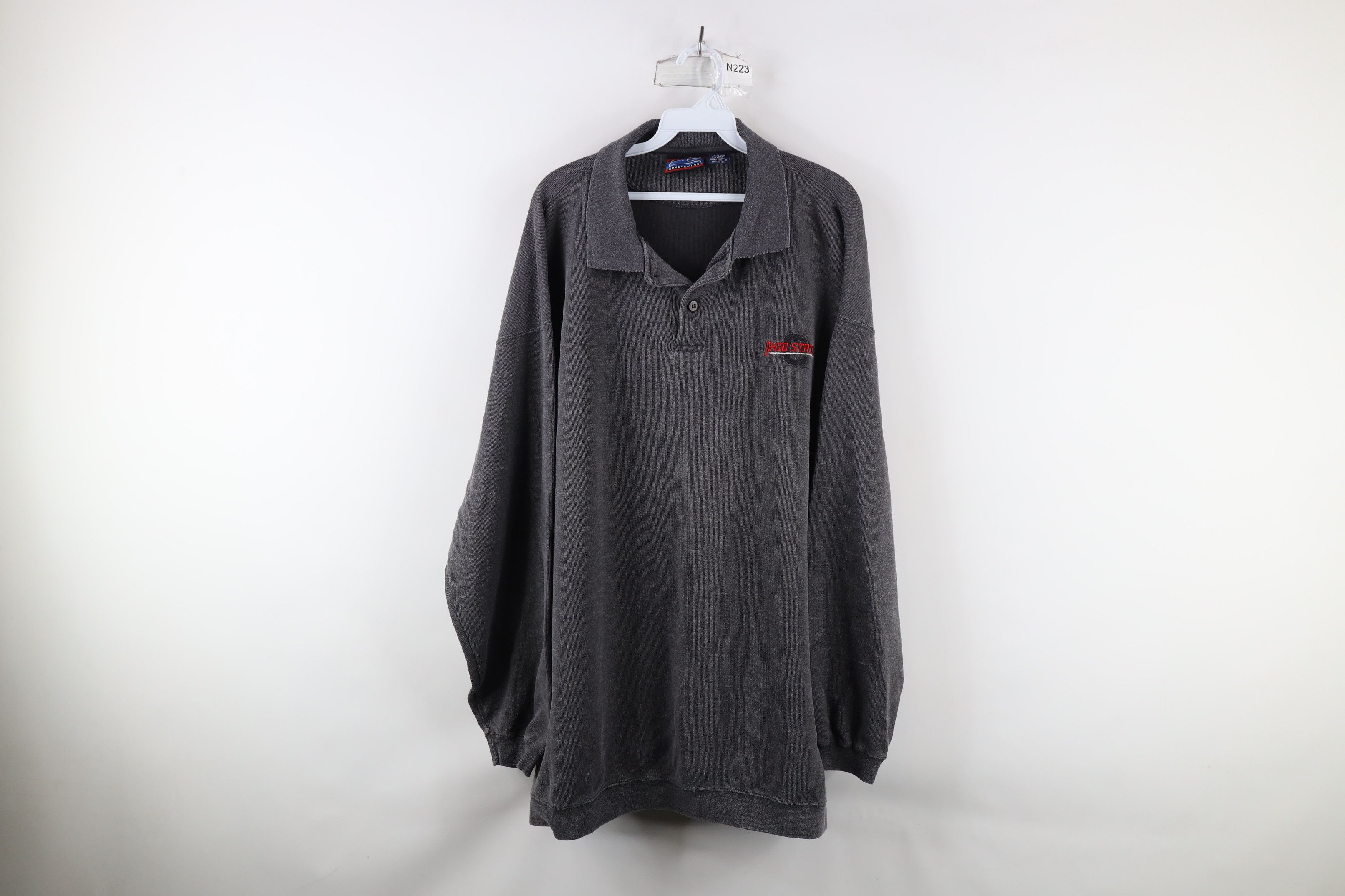 Vintage Vintage 90s Ohio State University Heavyweight Pullover Polo Size US XXL / EU 58 / 5 - 1 Thumbnail