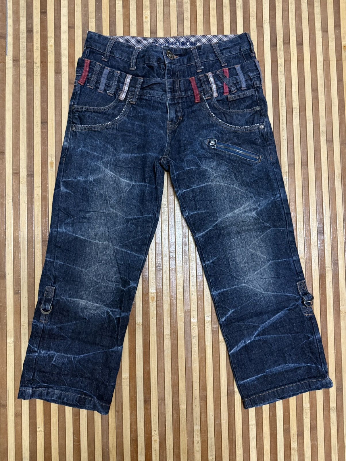Japanese Brand Double Focus Cropped Pants Double Waist / Streetwear Size US 31 - 2 Thumbnail