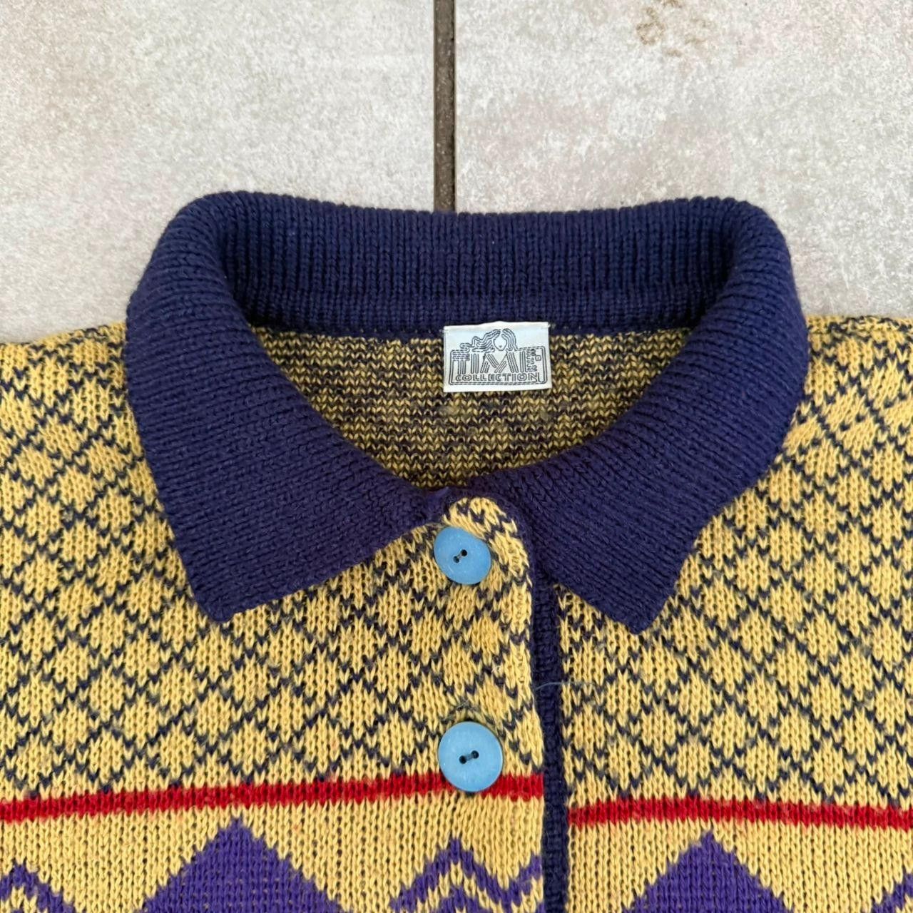 Vintage Vintage 90s Quarter Zip Jumper Made In Italy Wool Printed Size US M / EU 48-50 / 2 - 5 Thumbnail