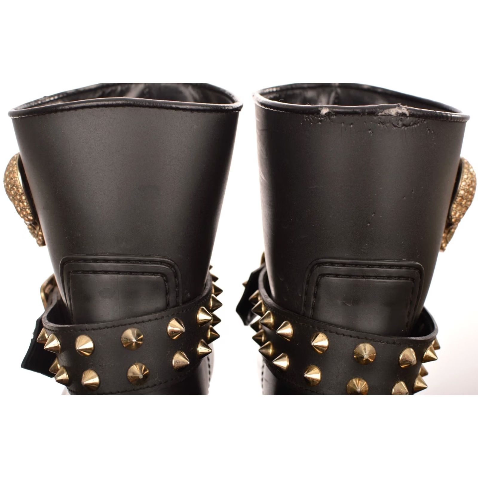 Philipp Plein Philipp Plein Black Rubber Skull Rainproof Ankle Boots Women 39 Boots Rubber Black Skull Rainproof Ankle Boots 39 Women Philippe Plein Size US 9 / IT 39 - 4 Thumbnail