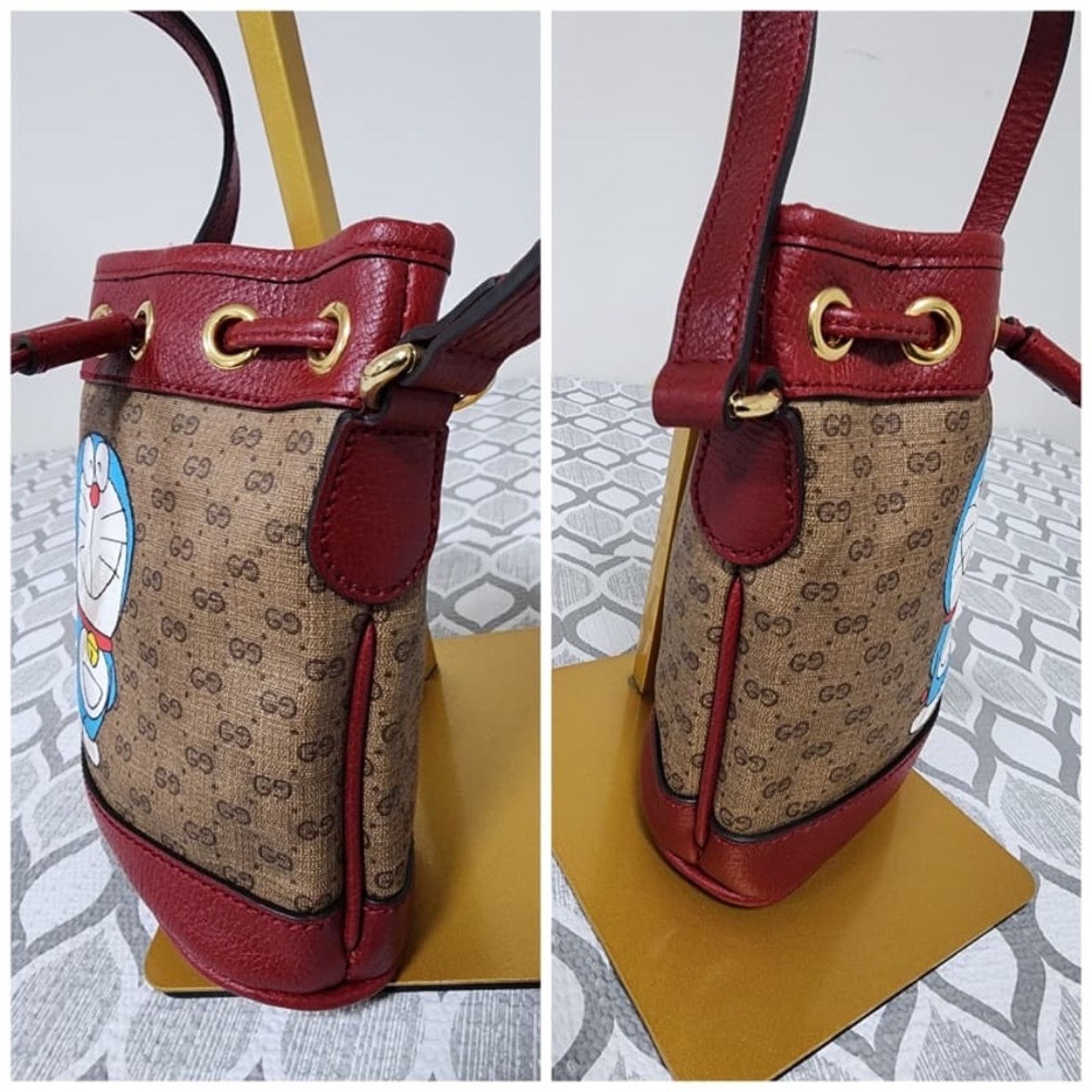 Gucci Auth Gucci Doraemon x Gucci Coated Canvas Bucket Bag Mini Size ONE SIZE - 6 Thumbnail