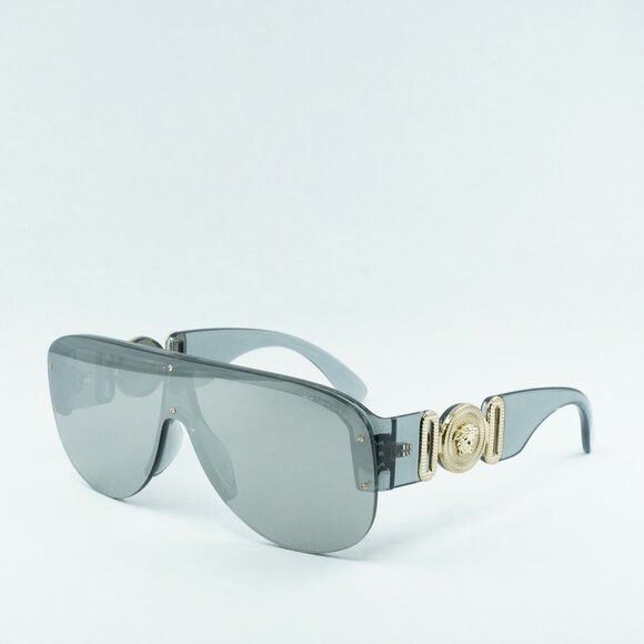 Versace Versace VE4391 311/6G Sunglasses Transparent Grey Aviator Size ONE SIZE - 2 Thumbnail
