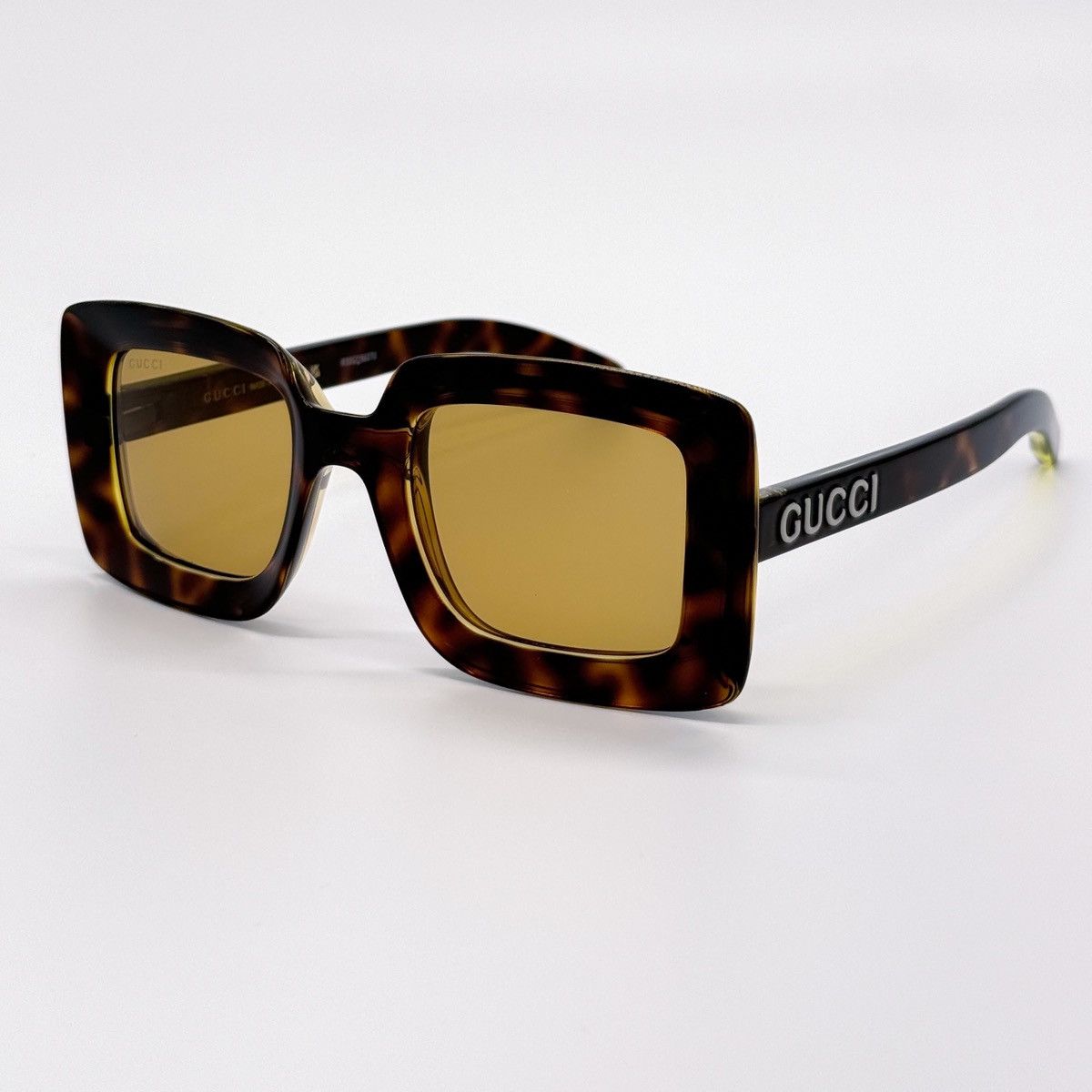 Gucci NEW GUCCI GG1718S 002 SQUARE HAVANA YELLOW WOMEN SUNGLASSES Size ONE SIZE - 3 Thumbnail