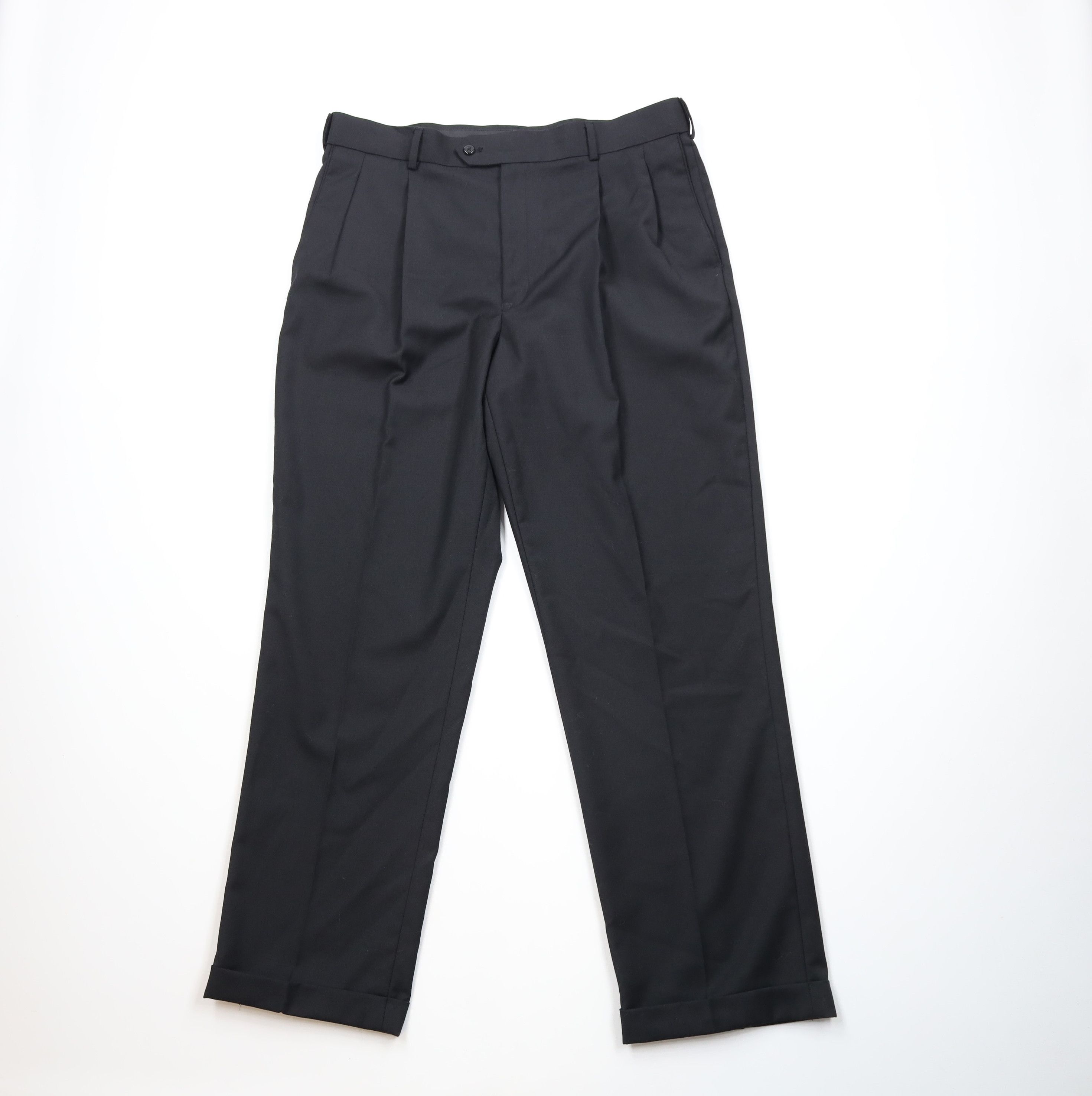 Vintage Vintage 90s Streetwear Wool Blend Pleated Wide Chino Pants Size US 38 / EU 54 - 1 Thumbnail