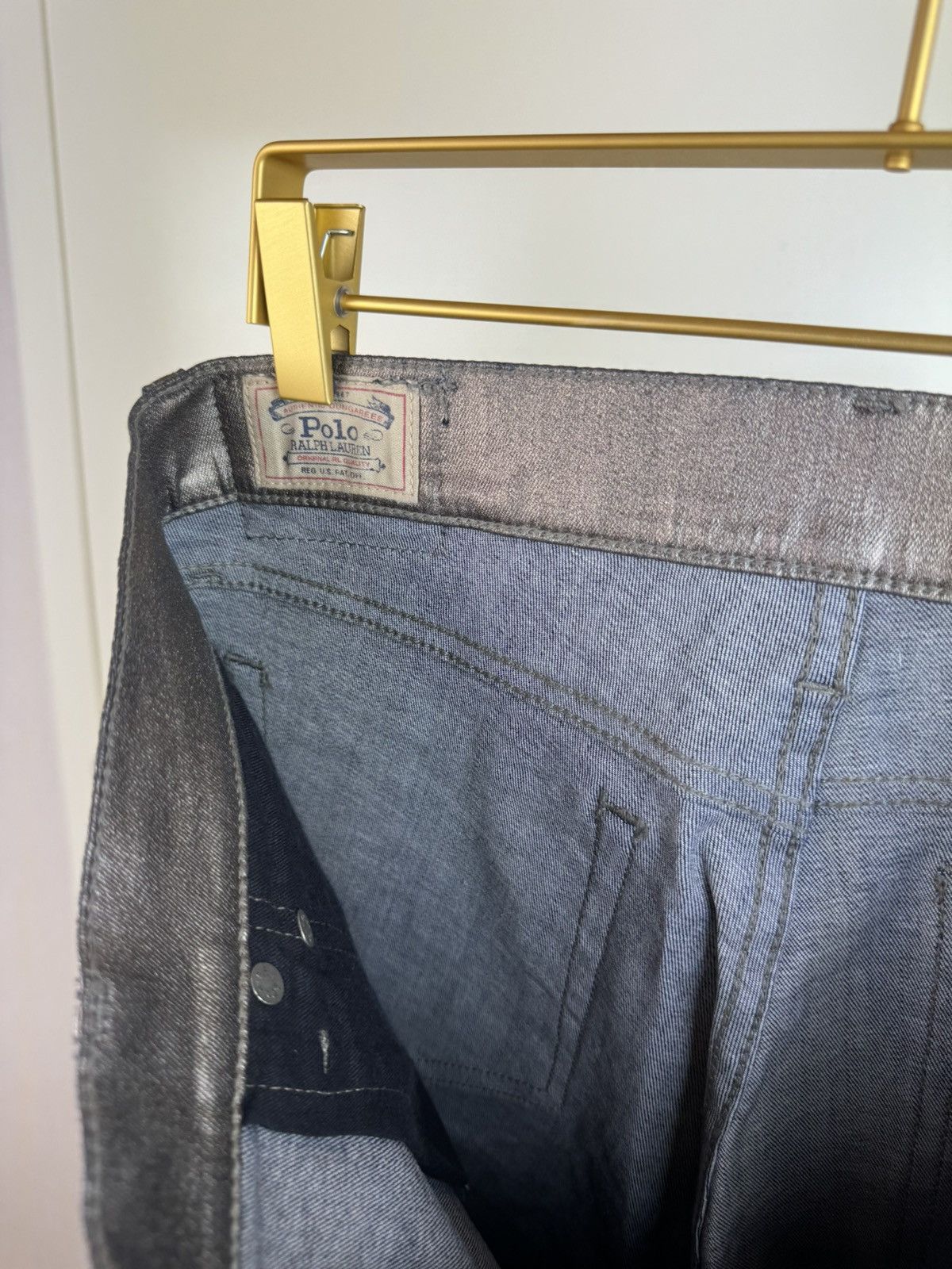 Ralph Lauren Ralph Lauren tompkins skinny metalized rubberized jeans 28 Size 28" / US 6 / IT 42 - 12 Thumbnail