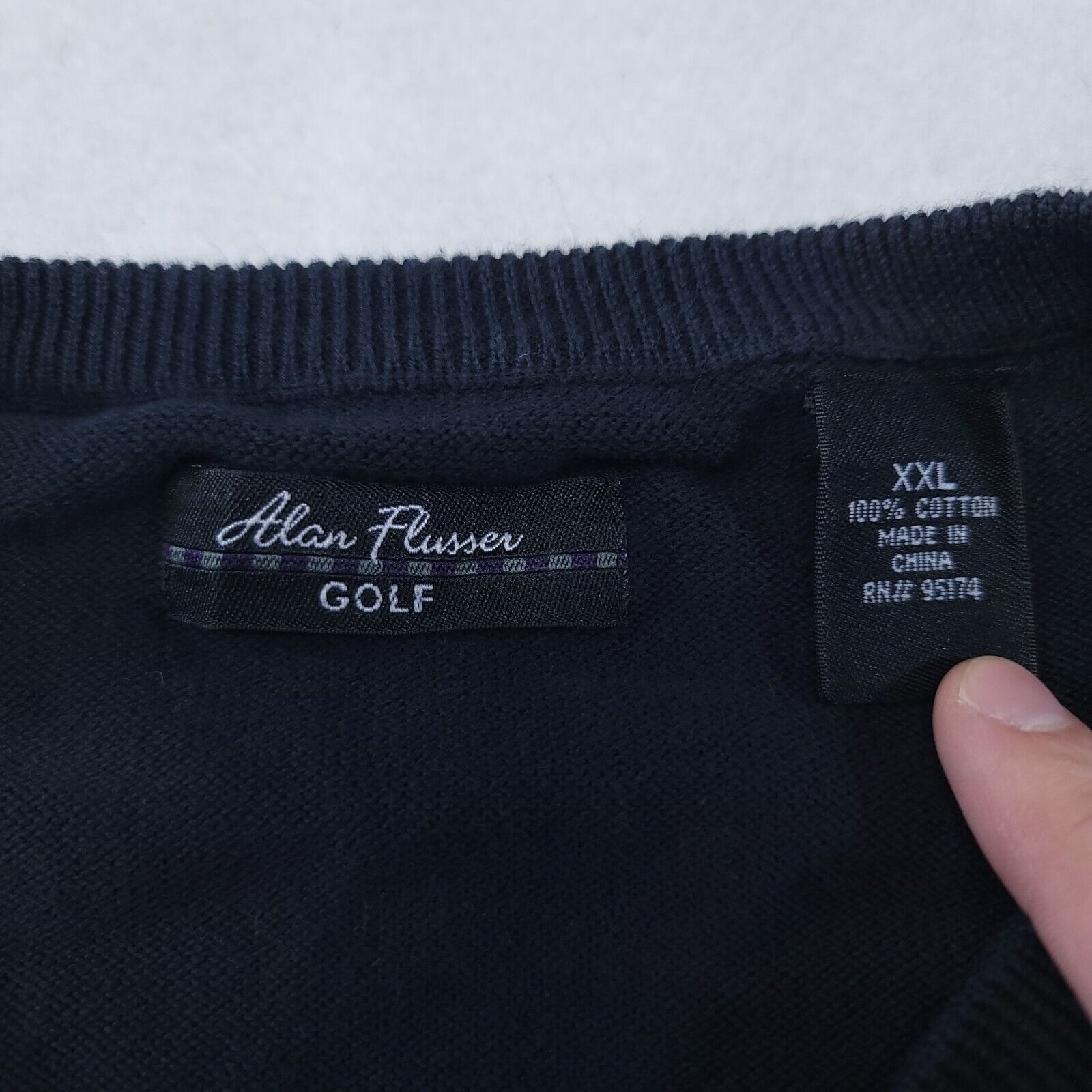 Alan Flusser Alan Flusser Pullover Sweater Mens Size 2XL Black Beige Gray Size US XXL / EU 58 / 5 - 3 Thumbnail