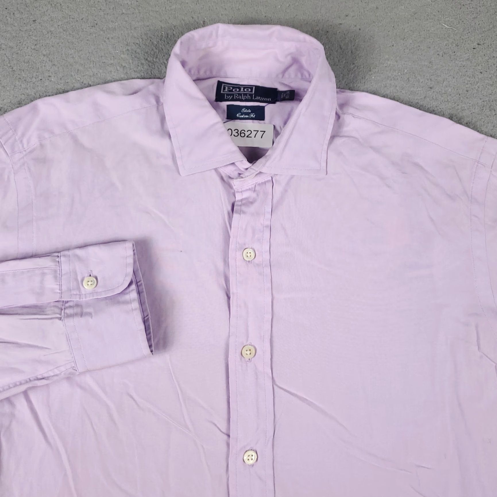 Ralph Lauren Ralph Lauren Dress Shirt 16.5 Purple Button-Down Long Sleeve Cotton Casual Formal Mens Size 42R - 2 Thumbnail