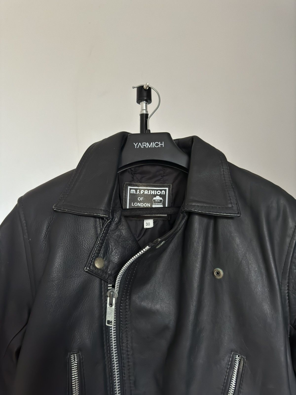 Vintage Biker Leather Multi Zipped Jacket Kosuha Size US M / EU 48-50 / 2 - 2 Thumbnail