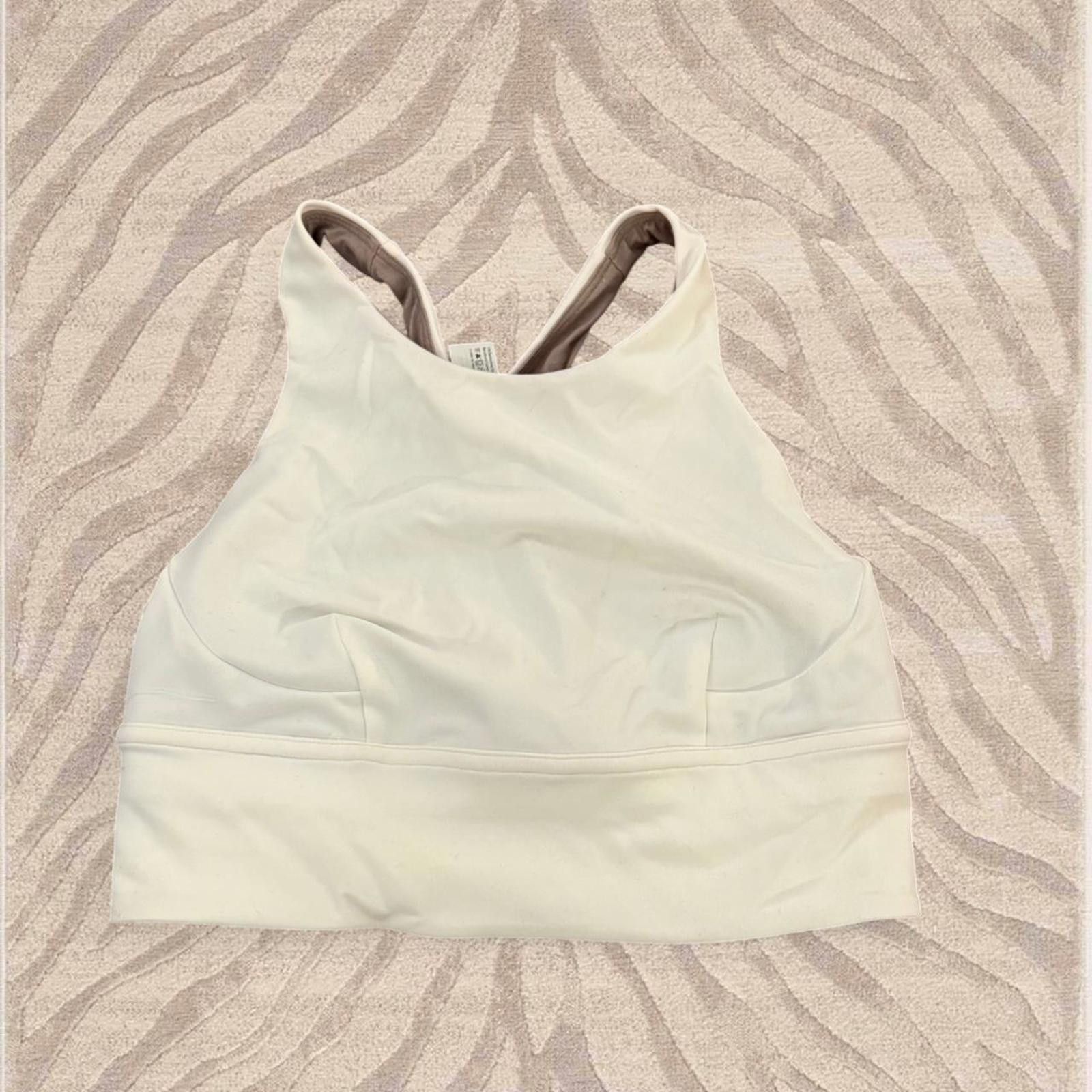 Lululemon White Lululemon high neck top/bra Size S / US 4 / IT 40 - 4 Thumbnail